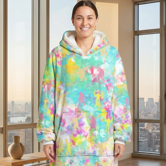 Hidden Bigfoot | Psychedelic Sasquatch Hooded Wearable Blanket