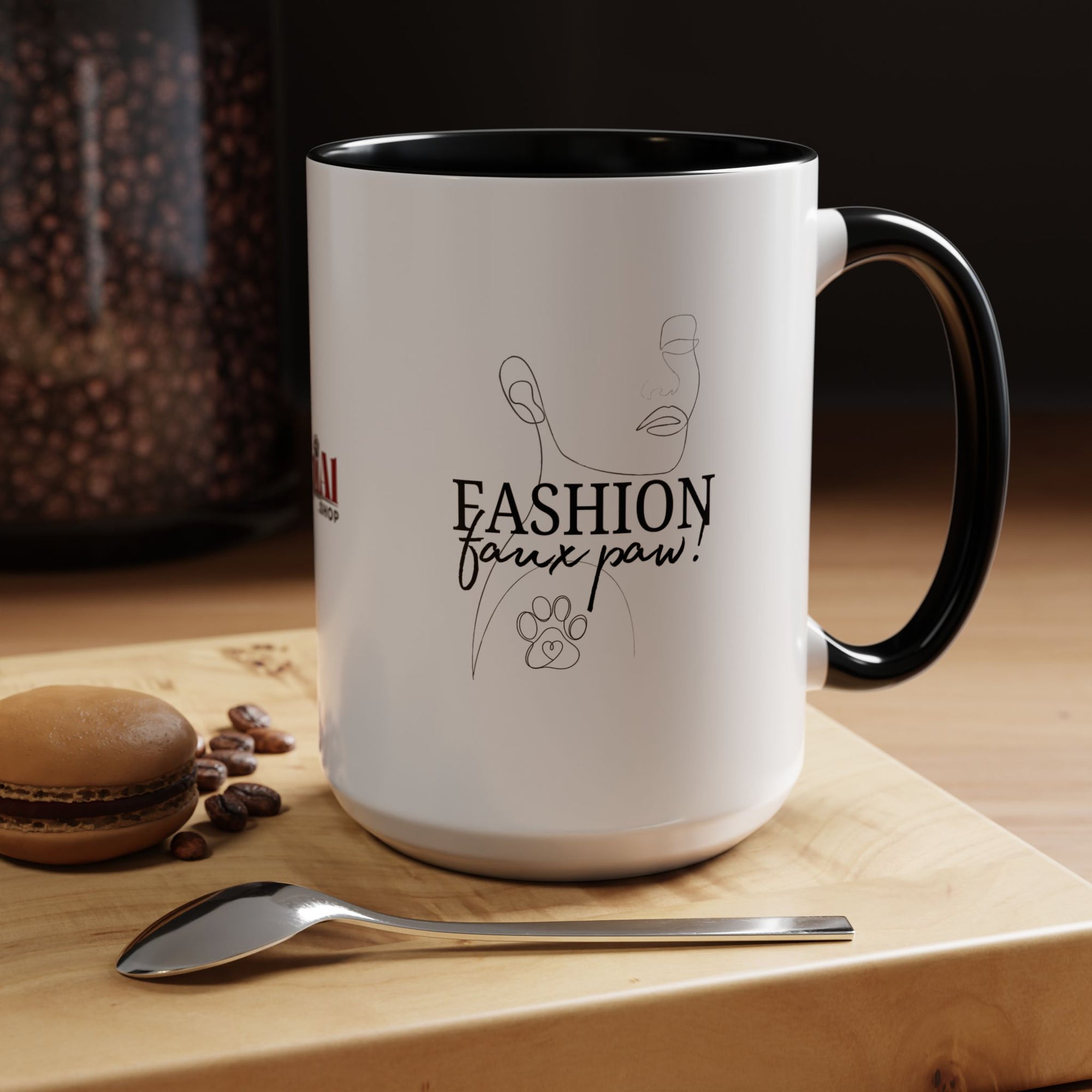 Fashion Faux Paw Accent Coffee Mug (11, 15oz)