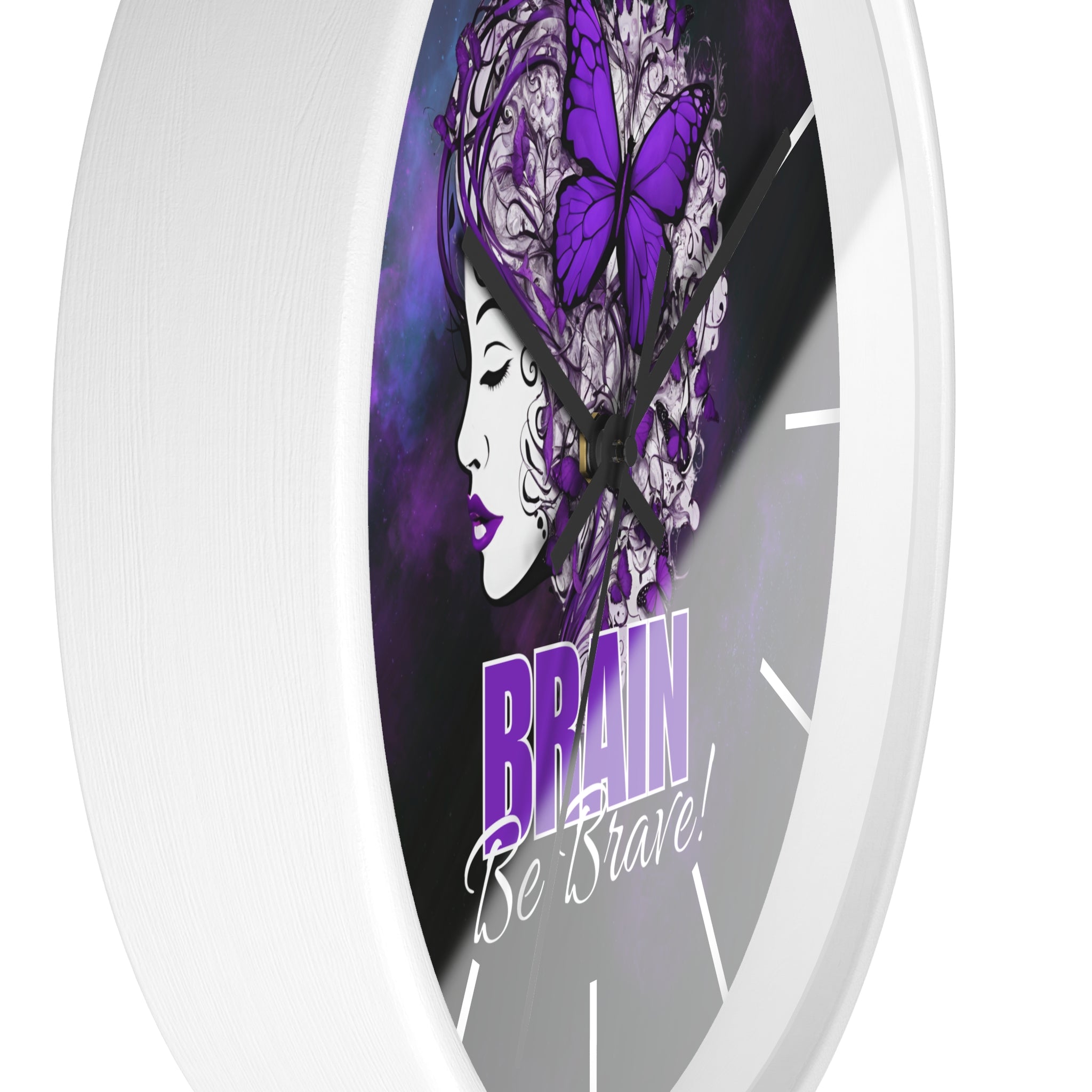 Photo depicting the ​Beautiful Brain Be Brave Wall Clock from EpiAl's Shop.