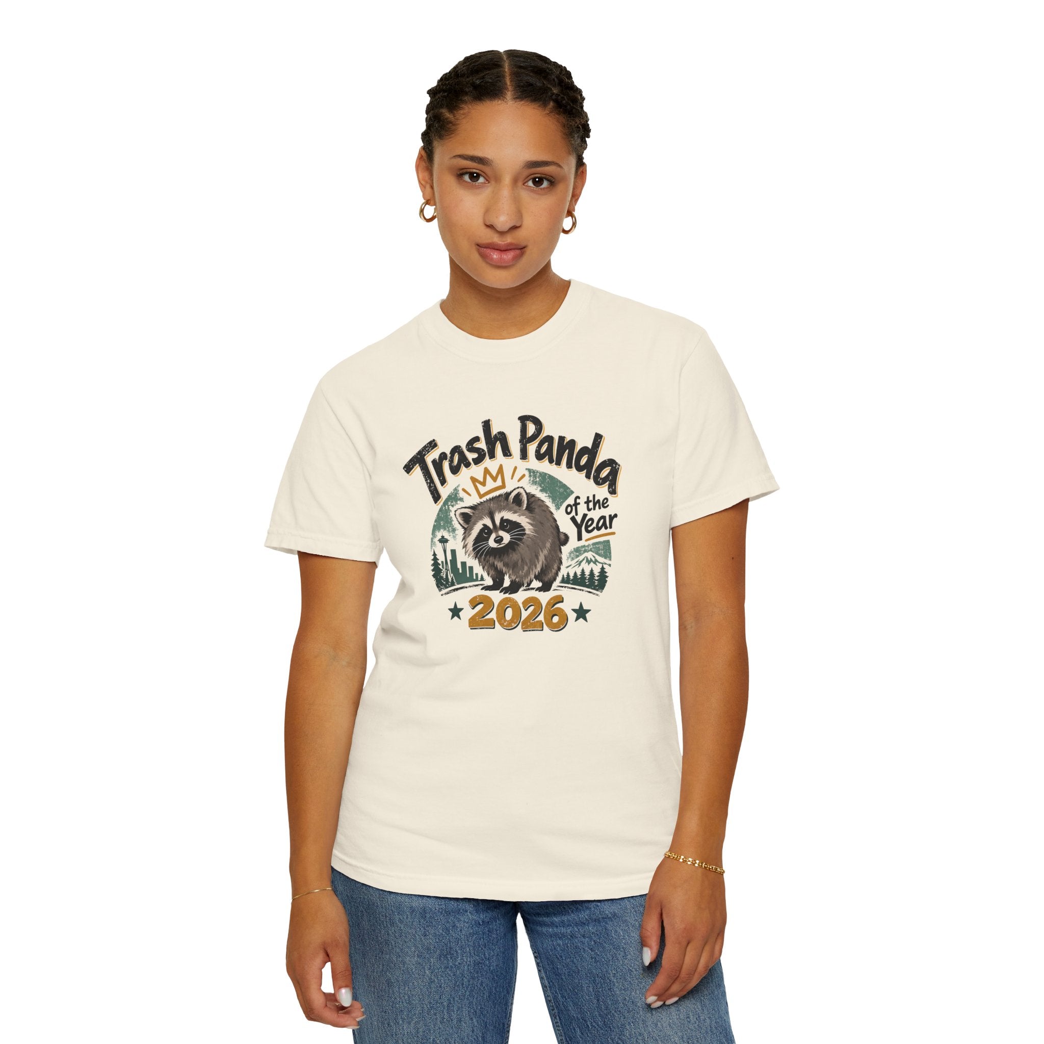 Trash Panda of the Year 2026 Garment-Dyed T-Shirt | Jimothy-Inspired Raccoon Tee