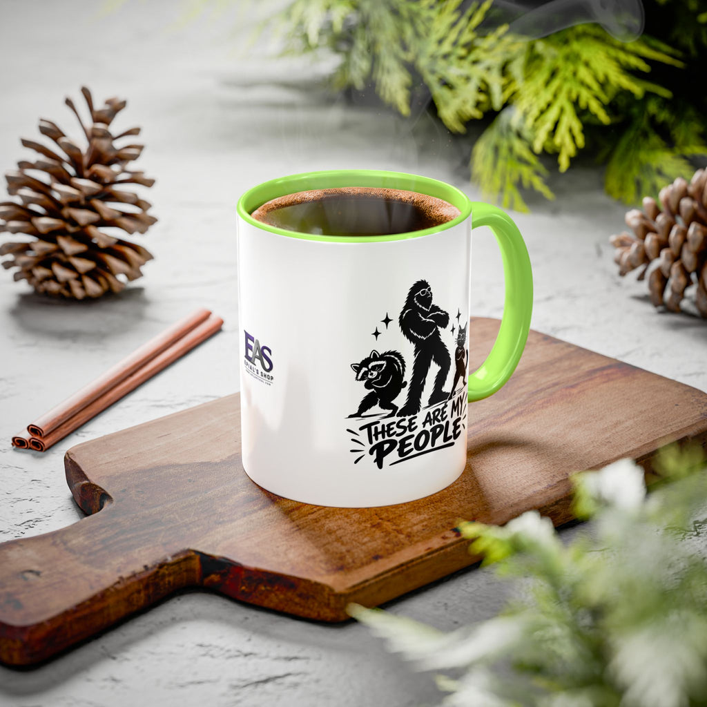 These Are My People Bigfoot, Raccoon & Cat Accent Coffee Mug | 11oz & 15oz