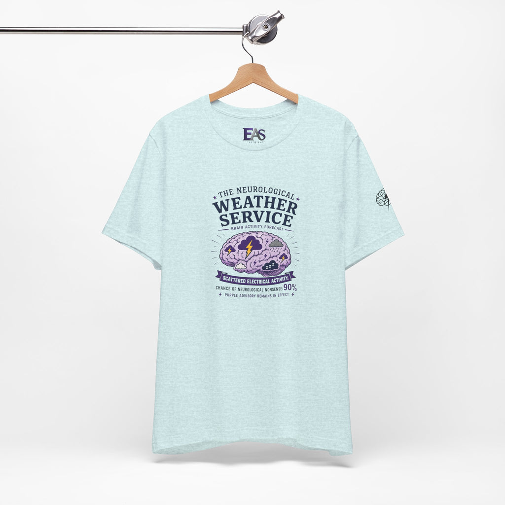 Neurological Weather Service Epilepsy Awareness T-Shirt | Brain Forecast Tee