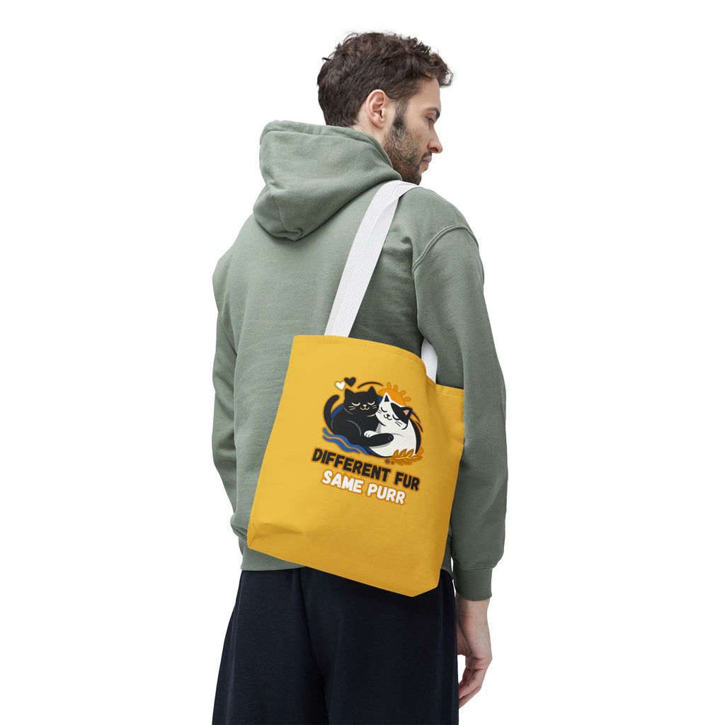 Different Fur, Same Purr Cat Tote Bag – Cozy Friendship Market Bag
