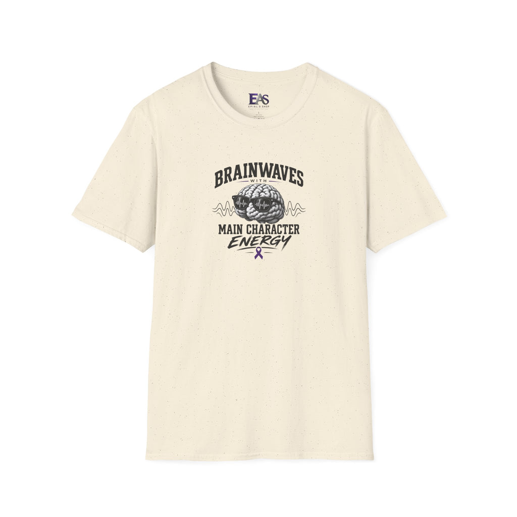 Brainwaves With Main Character Energy Epilepsy Awareness T-Shirt