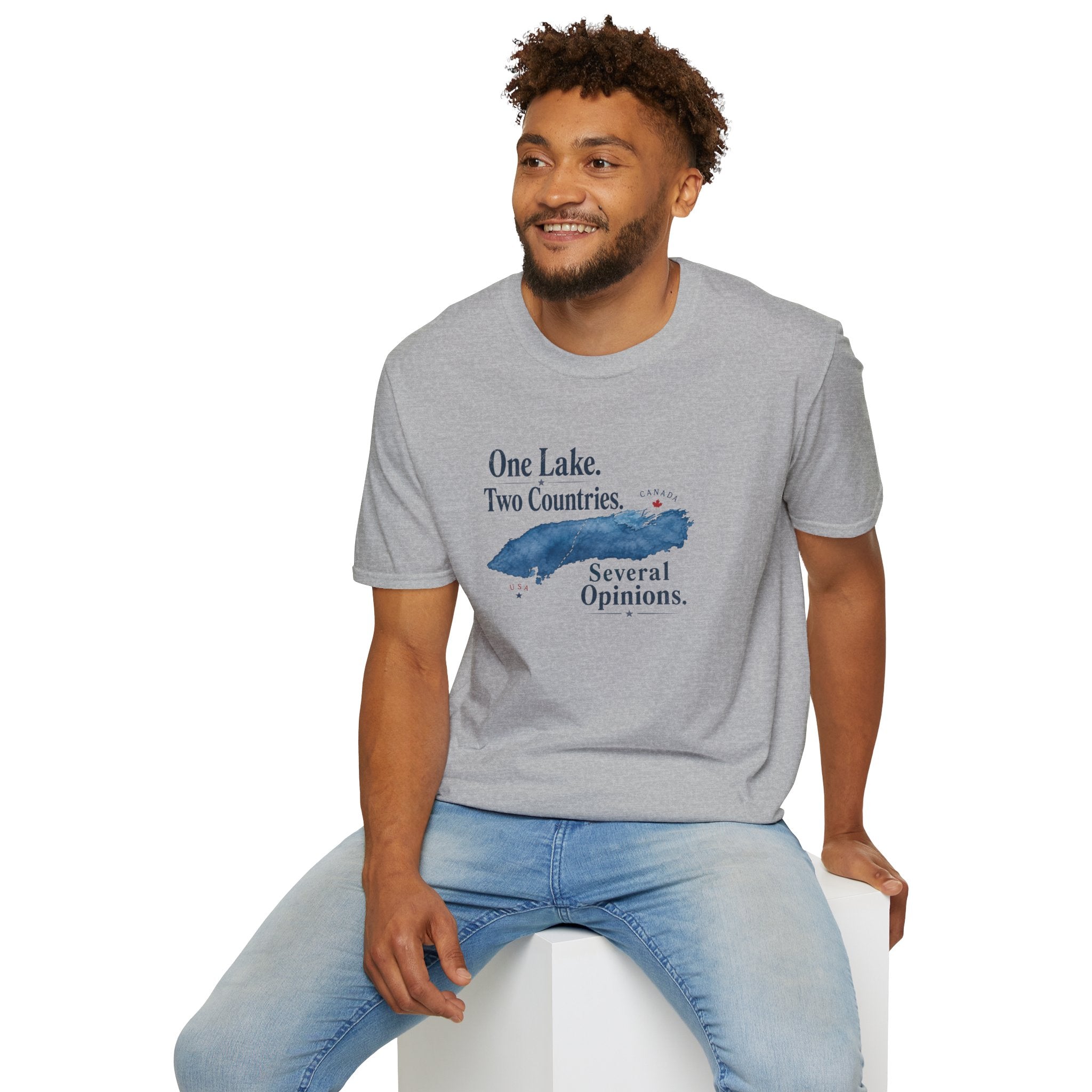 One Lake. Two Countries. Several Opinions. Lake Ontario Humor T-Shirt