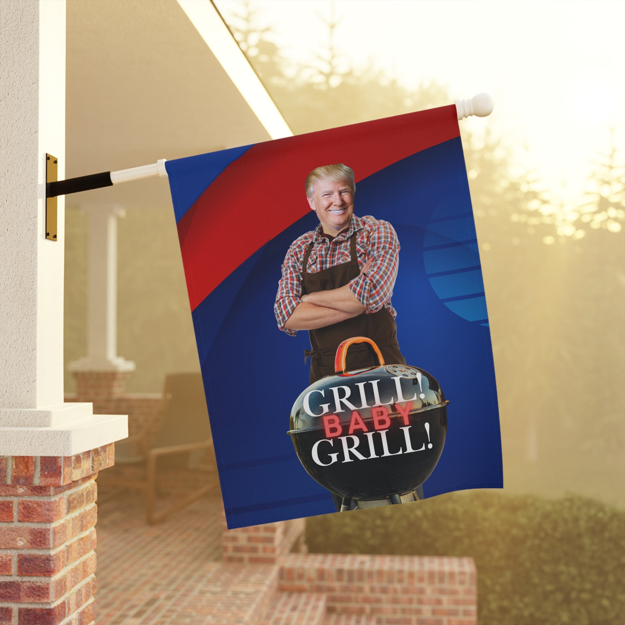 Trump Grill Baby Garden & House Banner