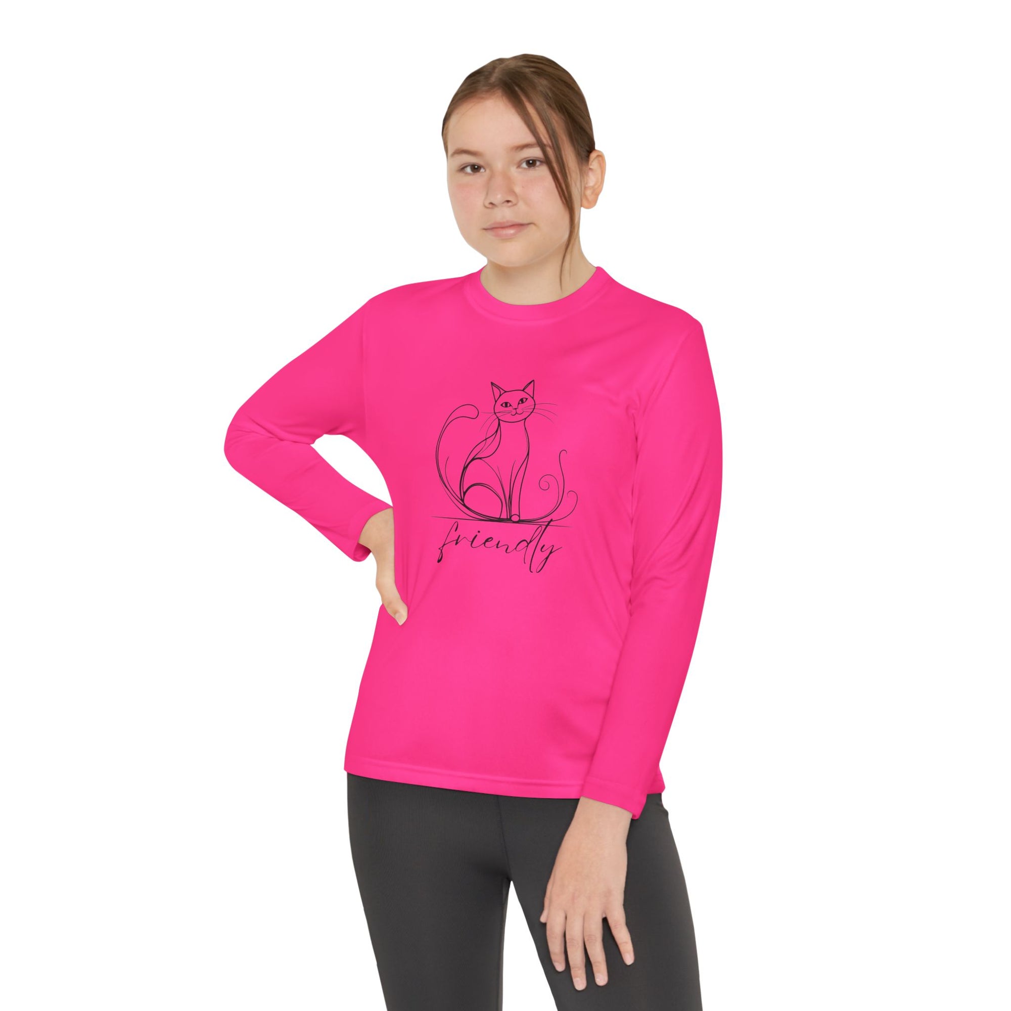 Friendly Cat Youth Long Sleeve Tee