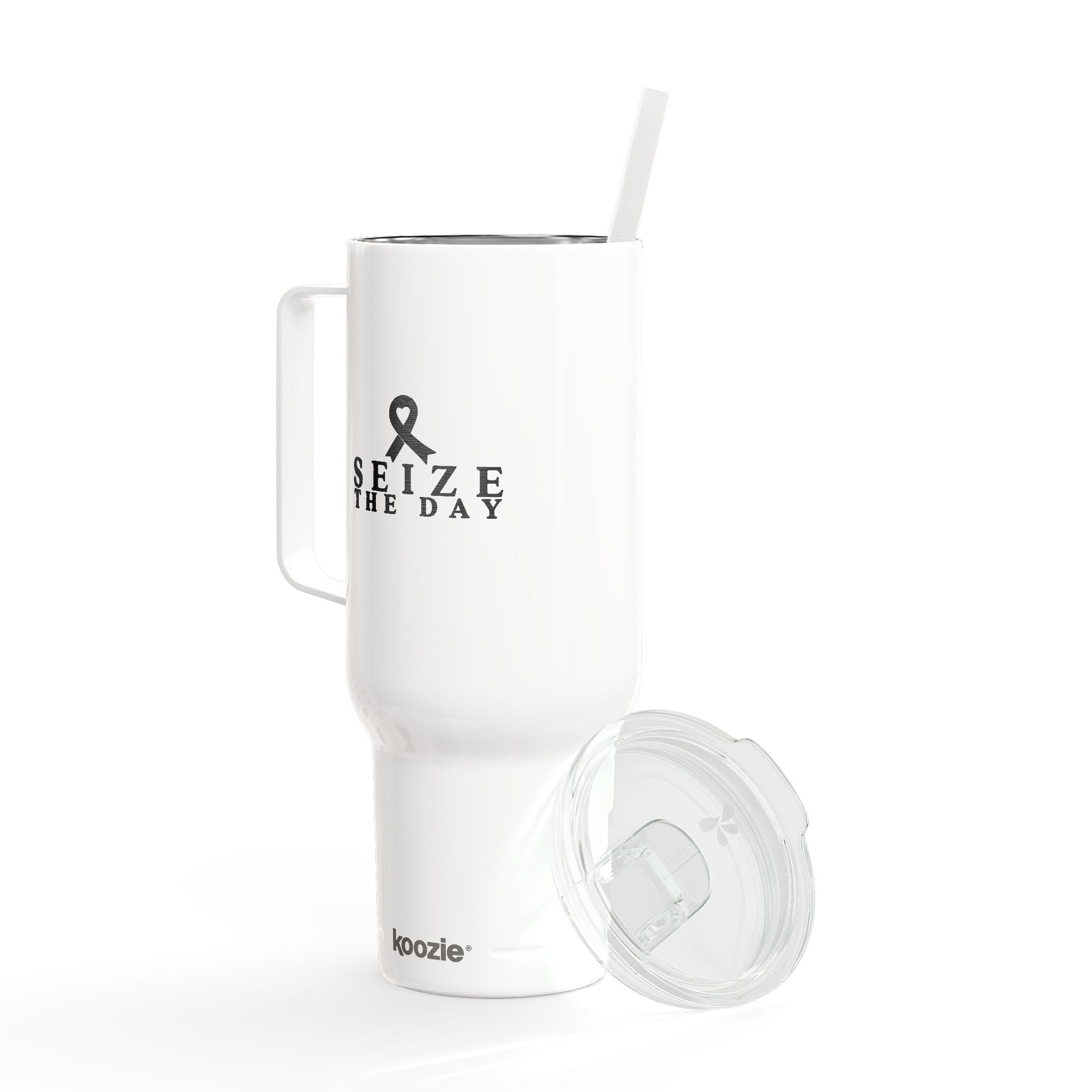 Seize the Day Insulated Tumbler with Lid, 40oz - Engraved Travel Mug