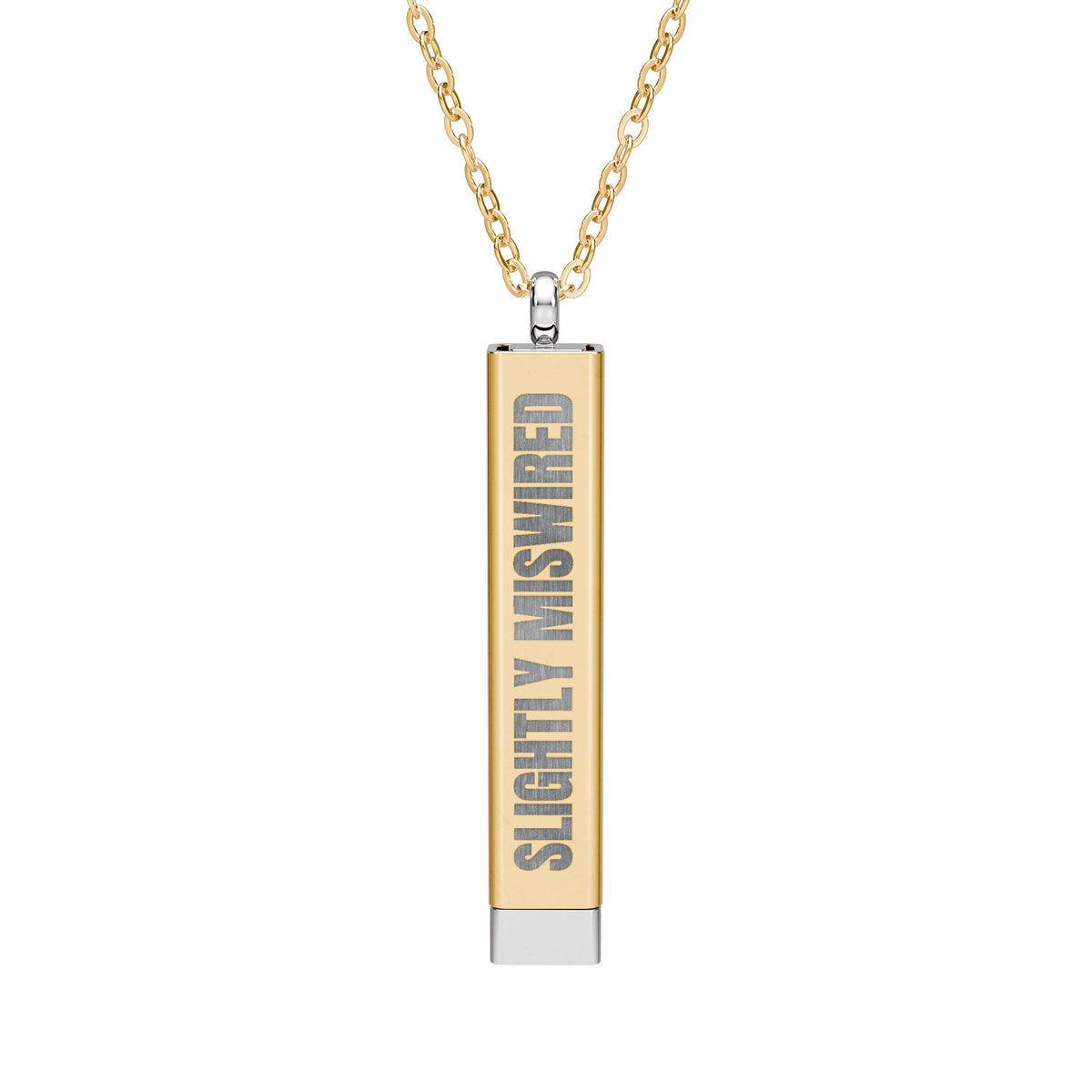 Slightly Miswired, Still Fabulous Hidden Message Sliding Bar Necklace