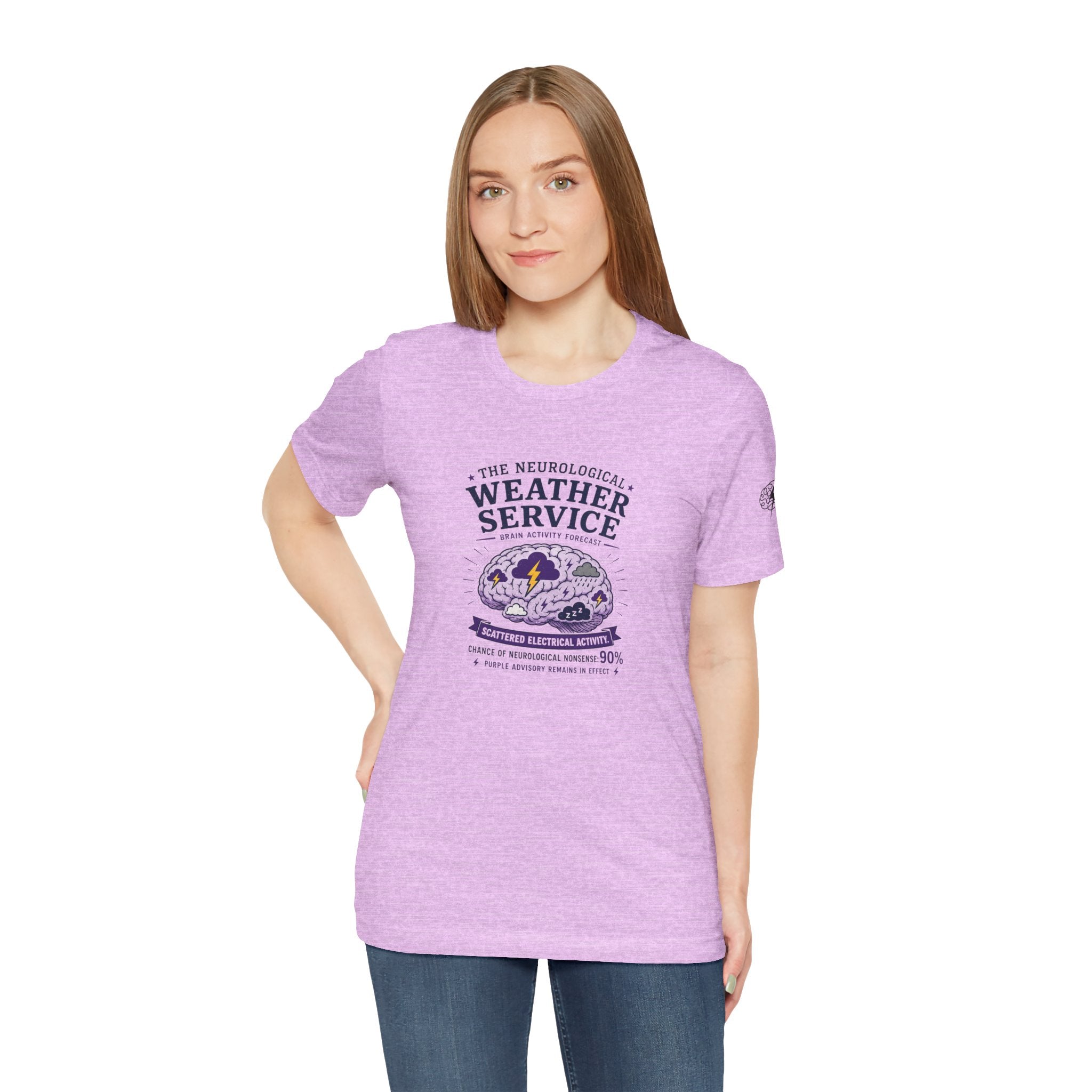 Neurological Weather Service Epilepsy Awareness T-Shirt | Brain Forecast Tee
