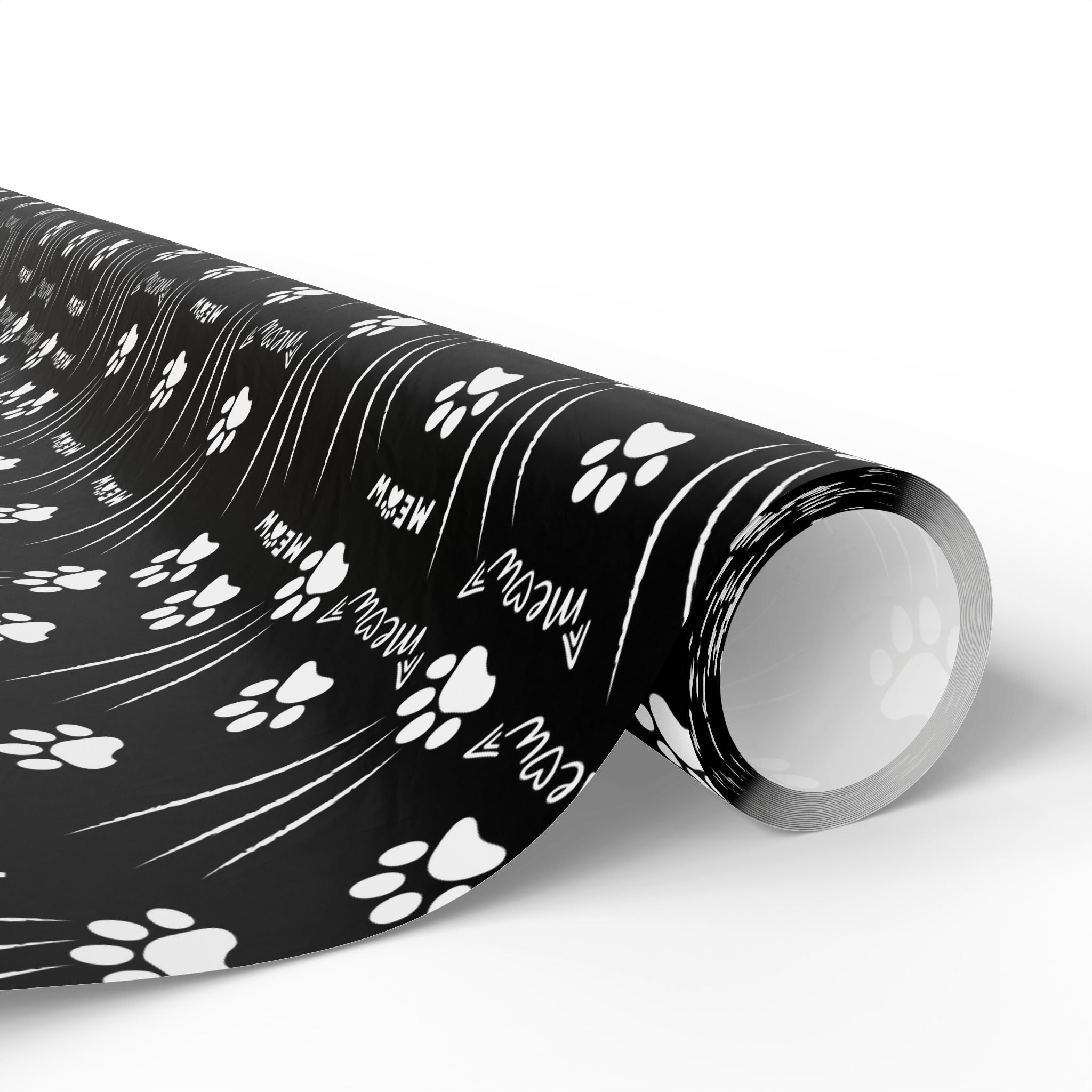 Cat Paw Scratch Gift Wrap – Black & White