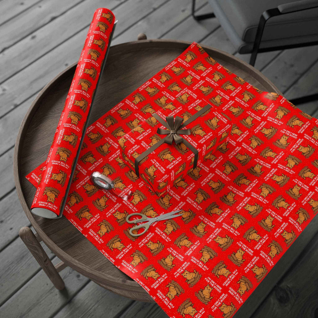I’m Only Here for the Boxes – Funny Cat-Themed Wrapping Paper