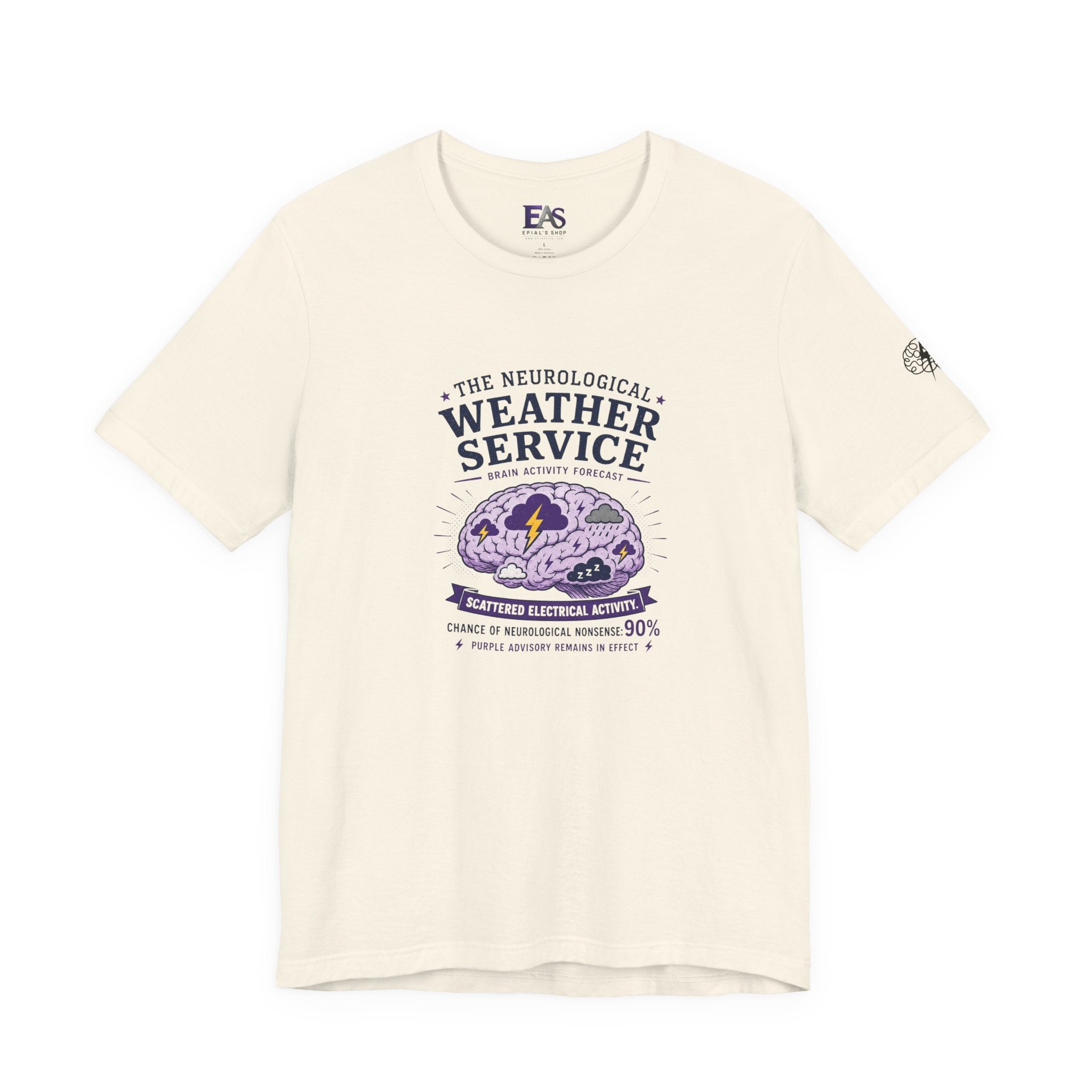 Neurological Weather Service Epilepsy Awareness T-Shirt | Brain Forecast Tee