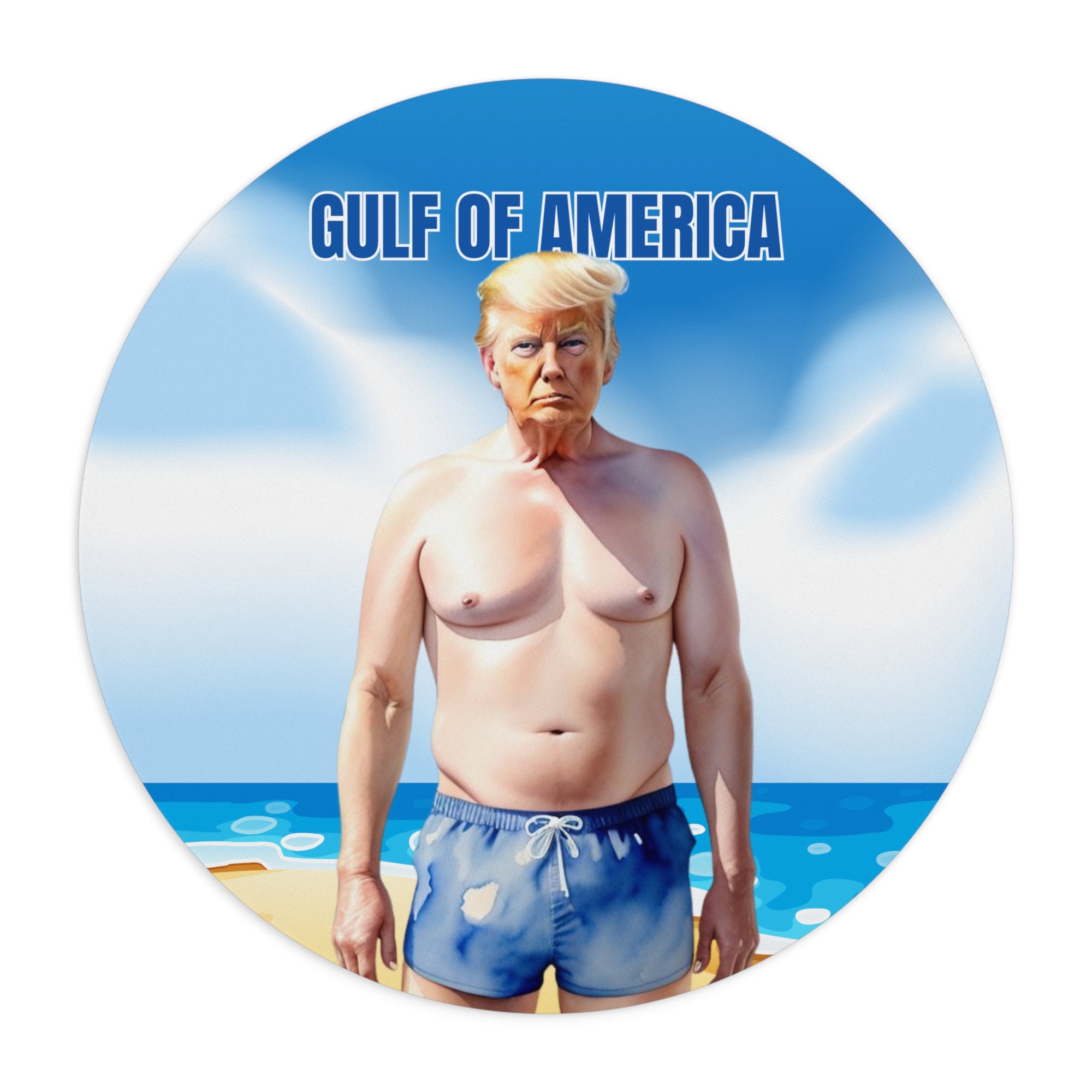 American Gulf Mouse Pad - Humorous Donald Trump Design