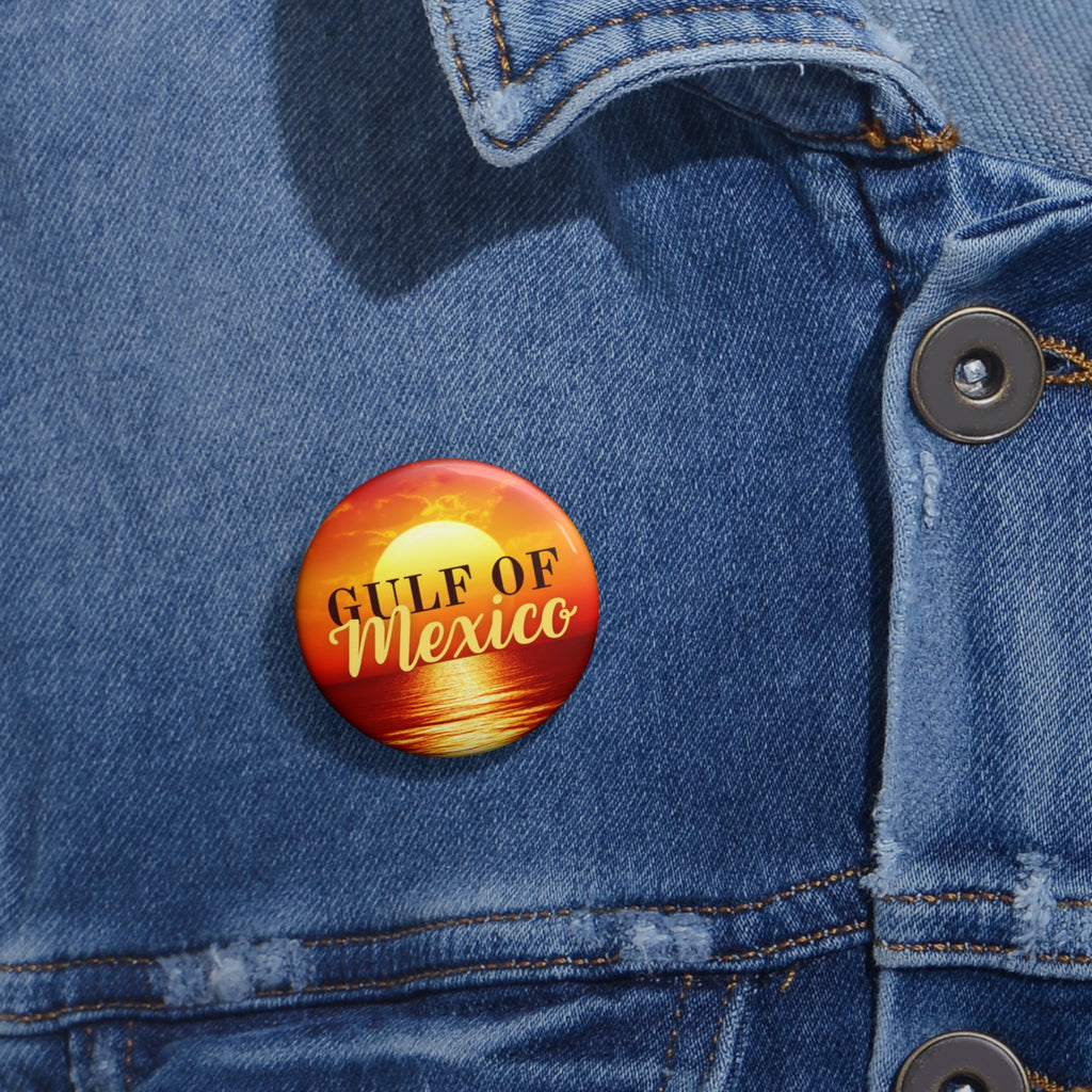Gulf of Mexico Sunset Pin Buttons Printify