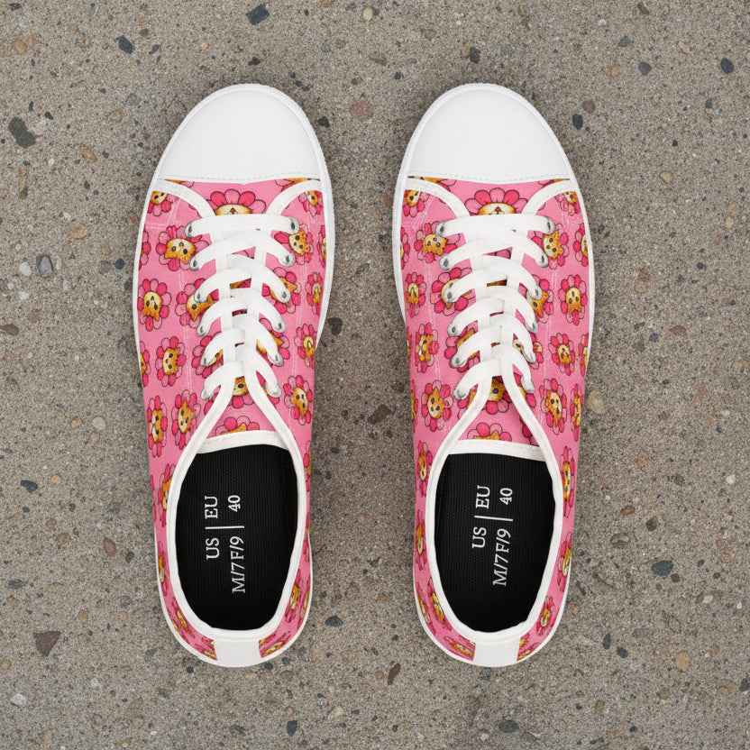 Furreal Flower Cat Women's Low-Top Sneakers