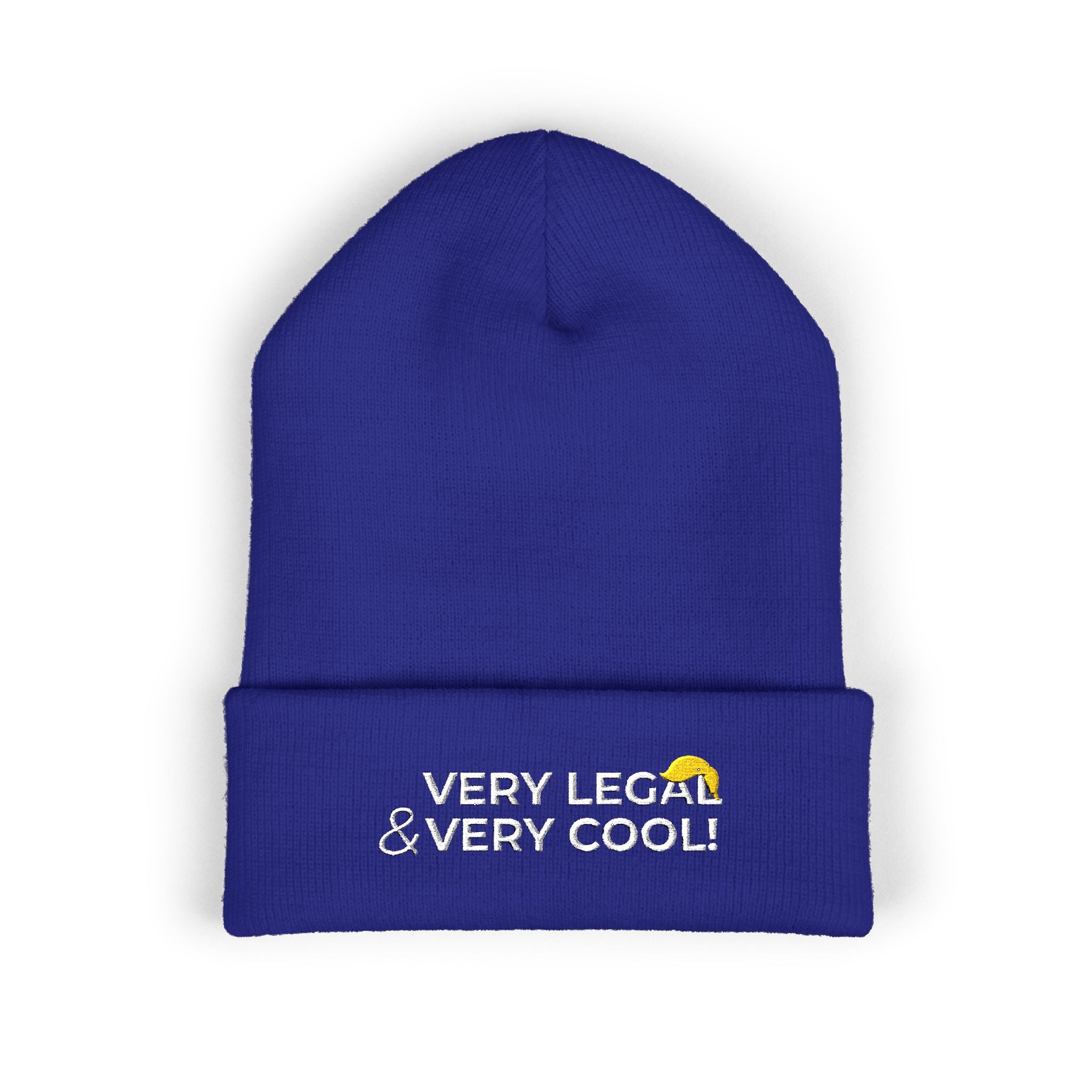 Very Legal & Very Cool Embroidered Knit Beanie – Political Parody Winter Hat