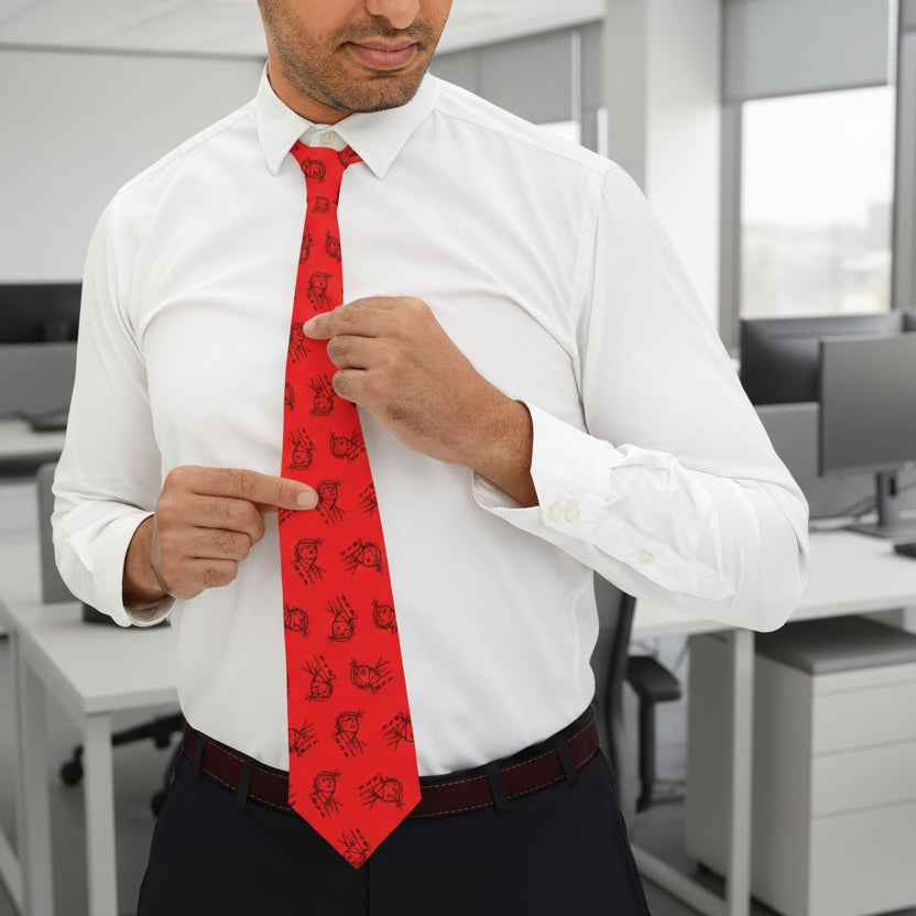 USA Statement Tie – Patriotic Graphic Satin Necktie
