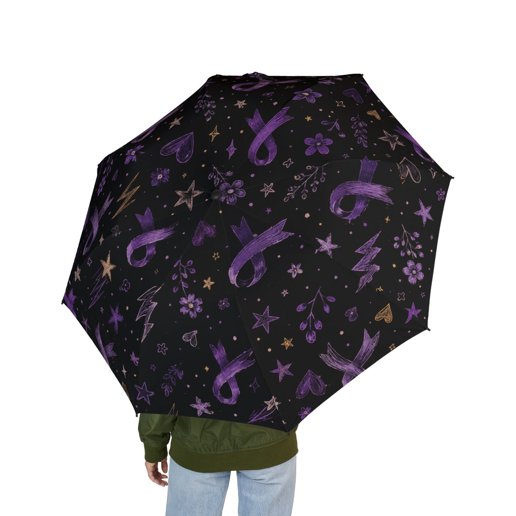 Purple Ribbon Epilepsy Awareness Umbrella (Semi-Automatic)