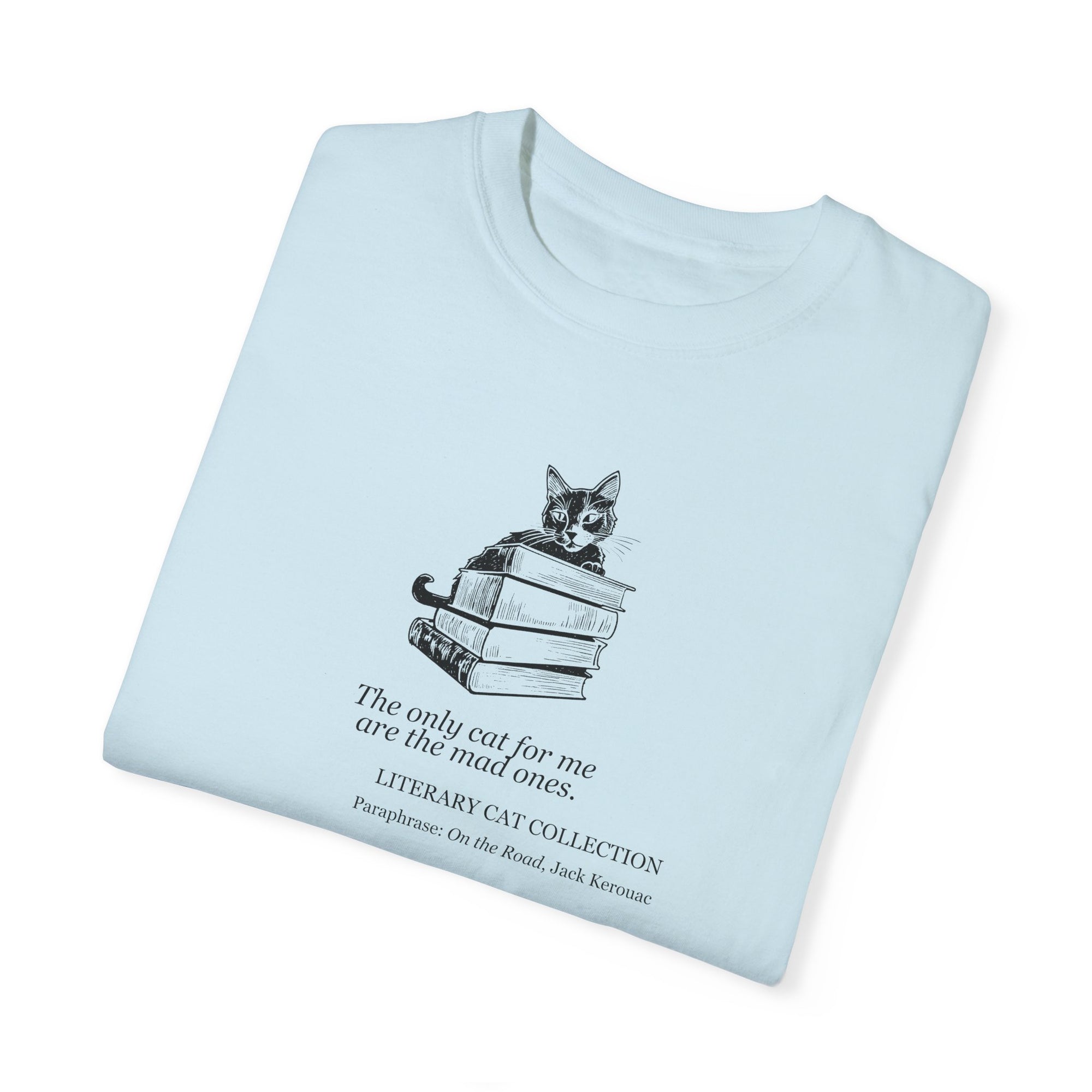 Literary Cat Unisex T-Shirt - On the Road
