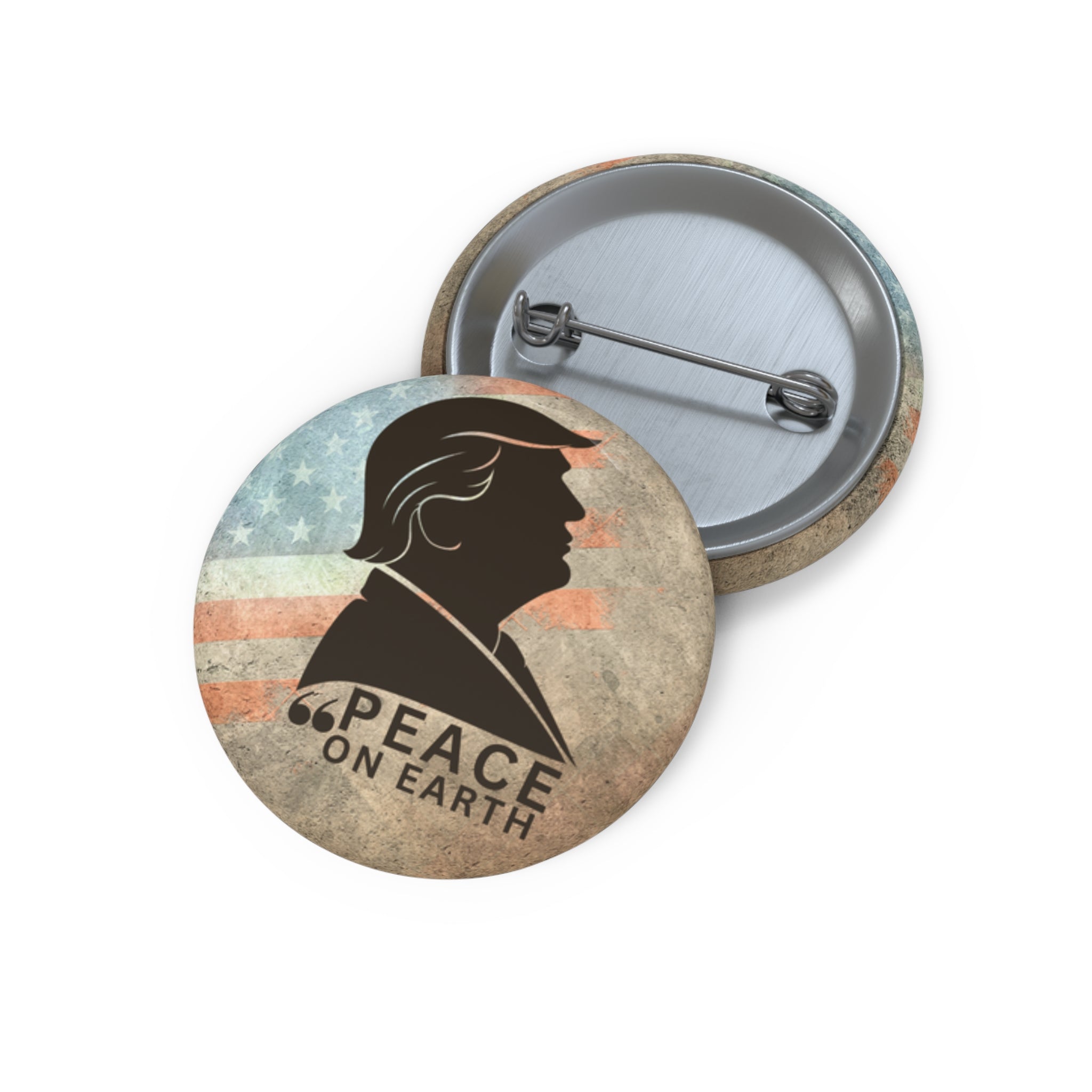 Peace on Earth Political Parody Pinback Button – Vintage Satirical Statement