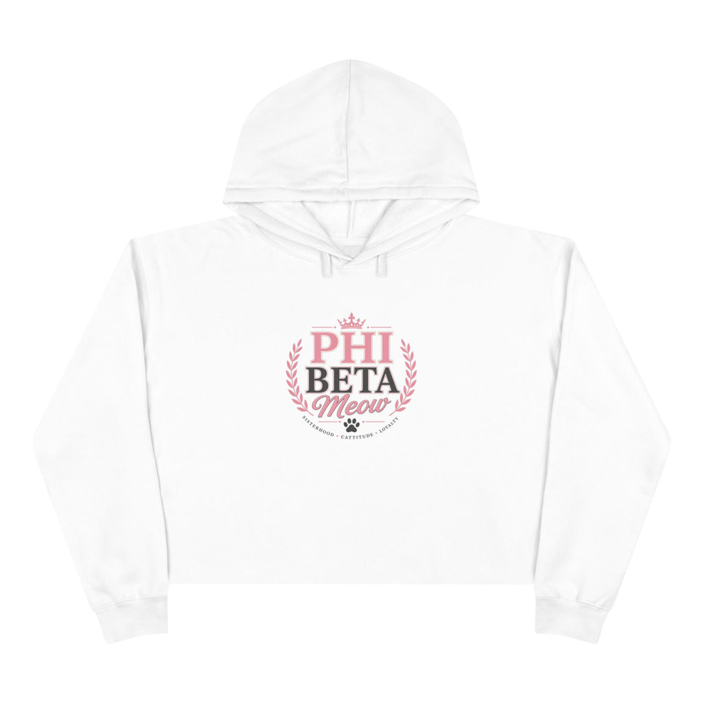 Phi Beta Meow Women’s Cropped Hoodie
