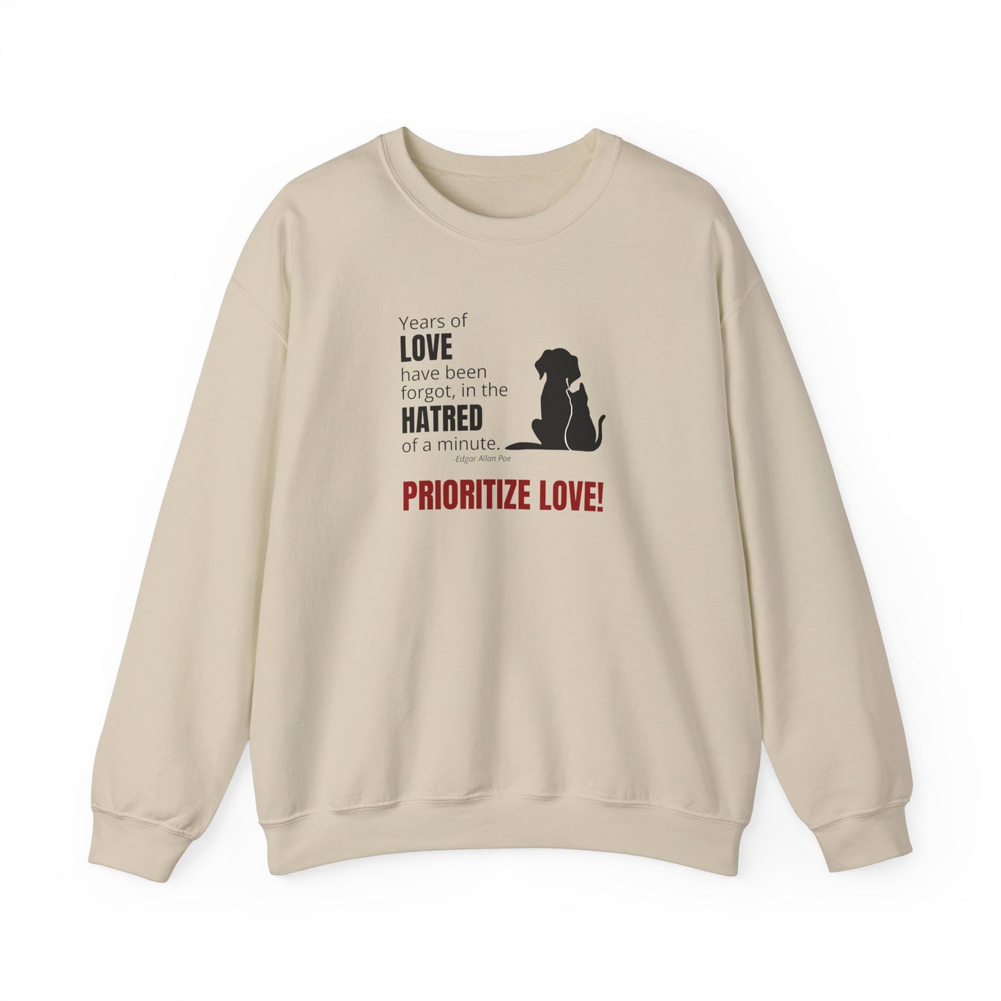 Prioritize Love Unisex Heavy Blend™ Crewneck Sweatshirt