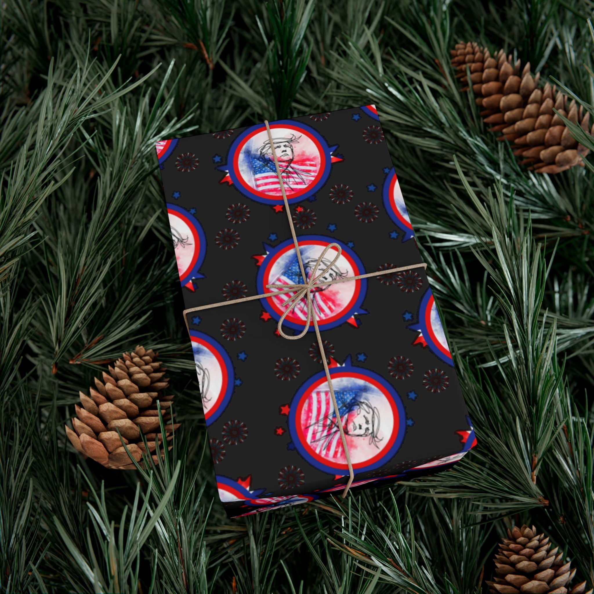 Draw Your Own Conclusions All-Occasion Gift Wrap – Patriotic Satire Wrapping Paper