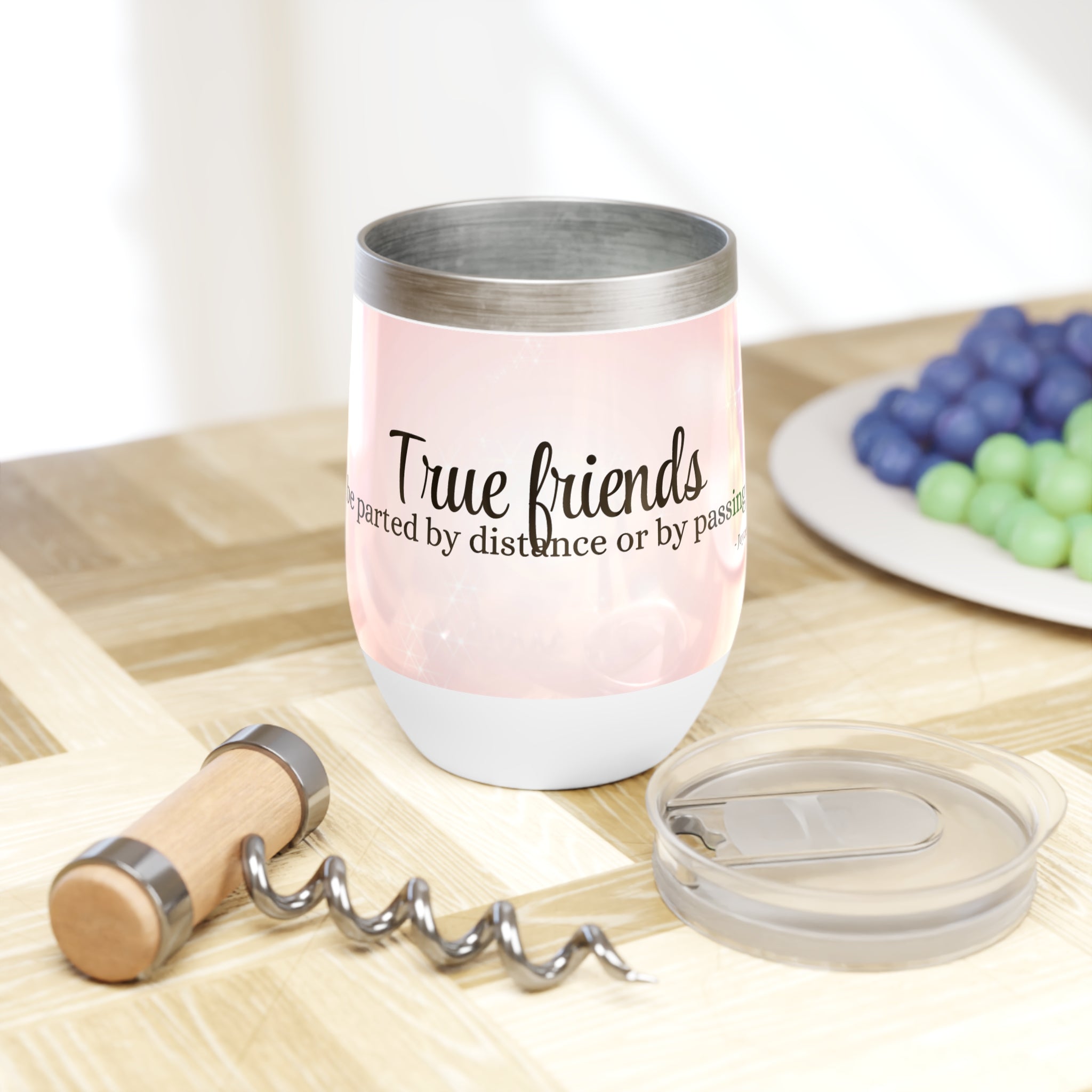 Photo depicting the ​True Friends Chill Wine Tumbler from EpiAl's Shop.