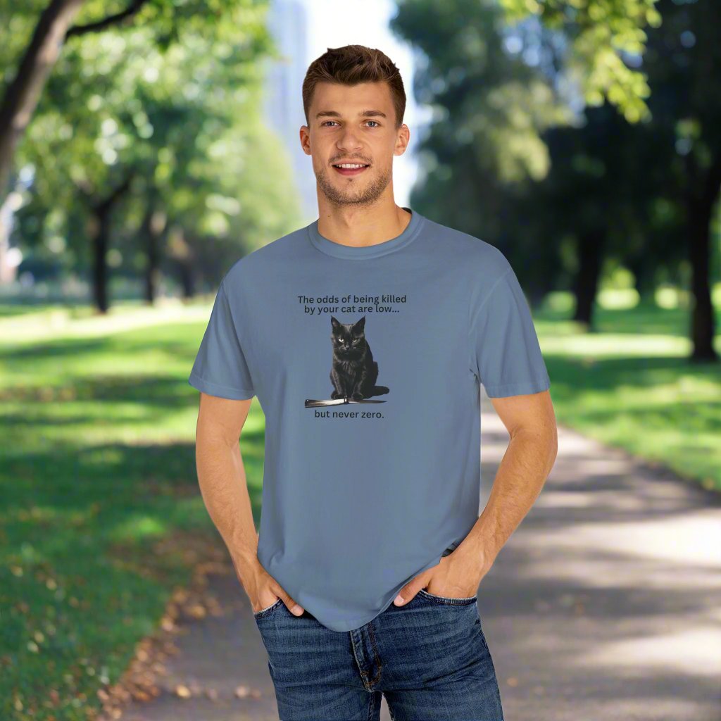 Photo depicting the ​Odds Unisex Garment-Dyed T-shirt from EpiAl's Shop.