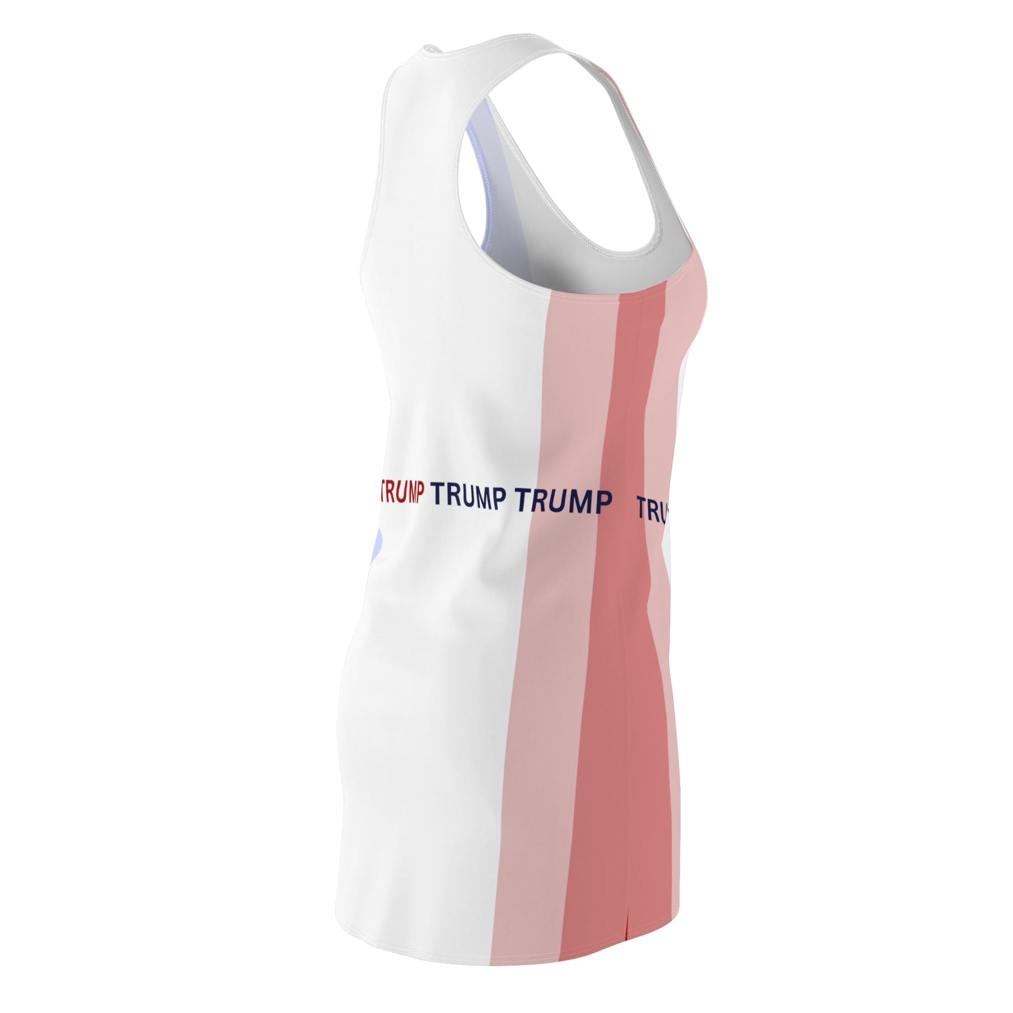 Patriotic Cut & Sew Racerback Dress - Red, White & Blue Trump Design Printify