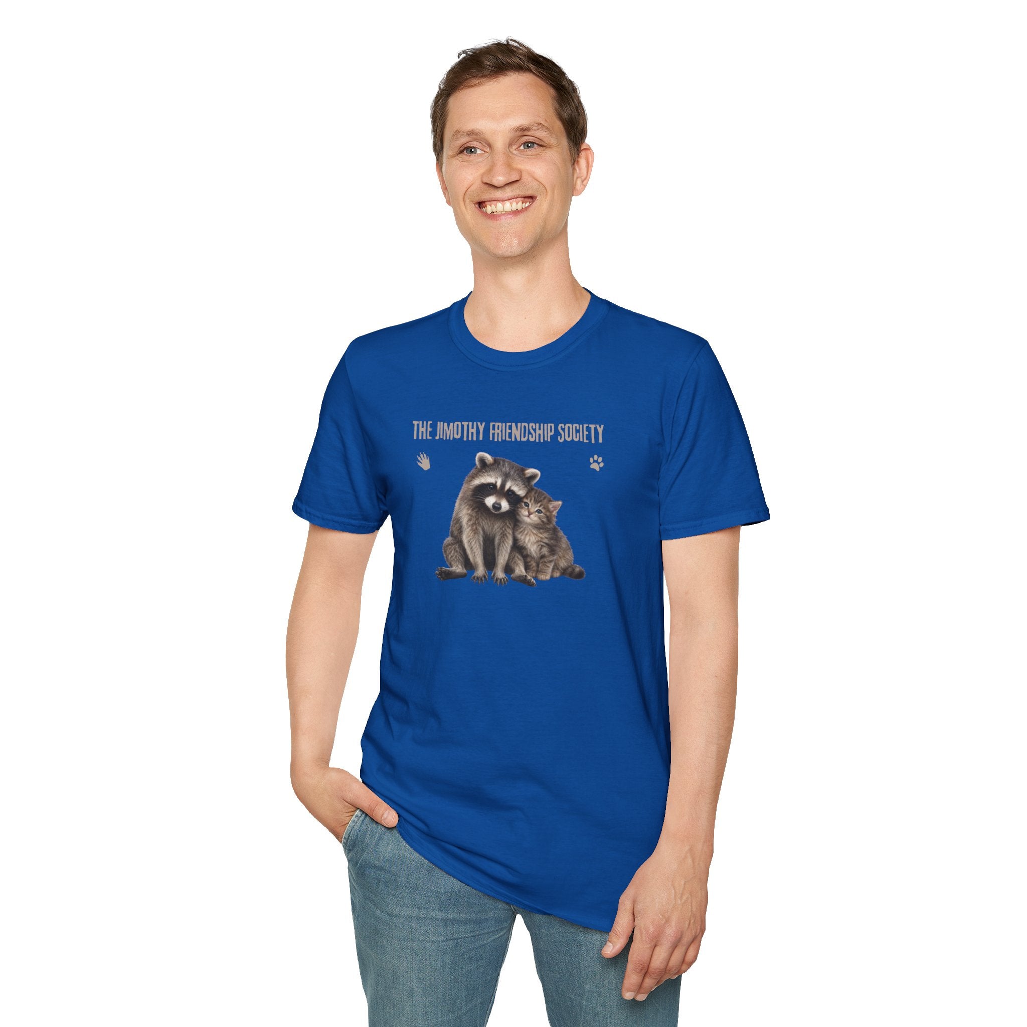 The Jimothy Friendship Society T-Shirt | Raccoon and Kitten Tee