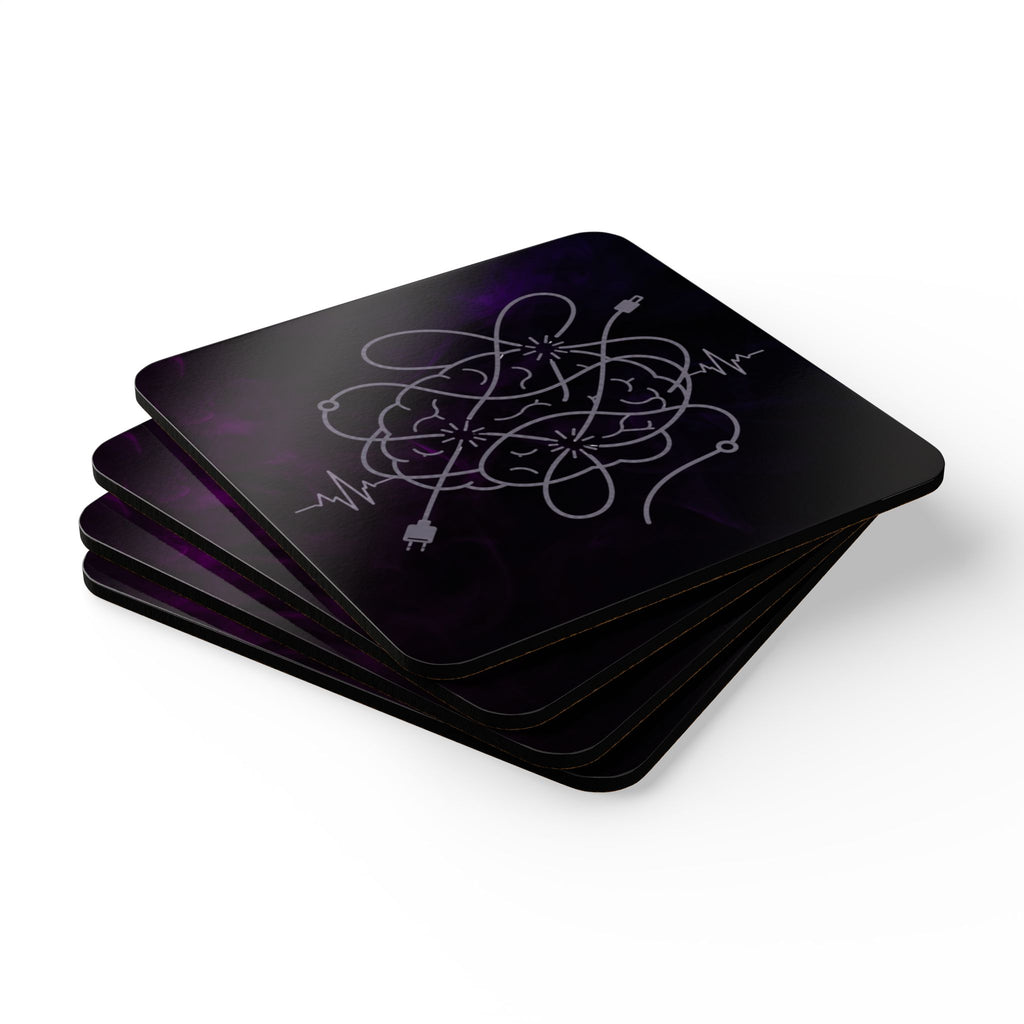 Tangled Brain Epilepsy Awareness Coaster Set