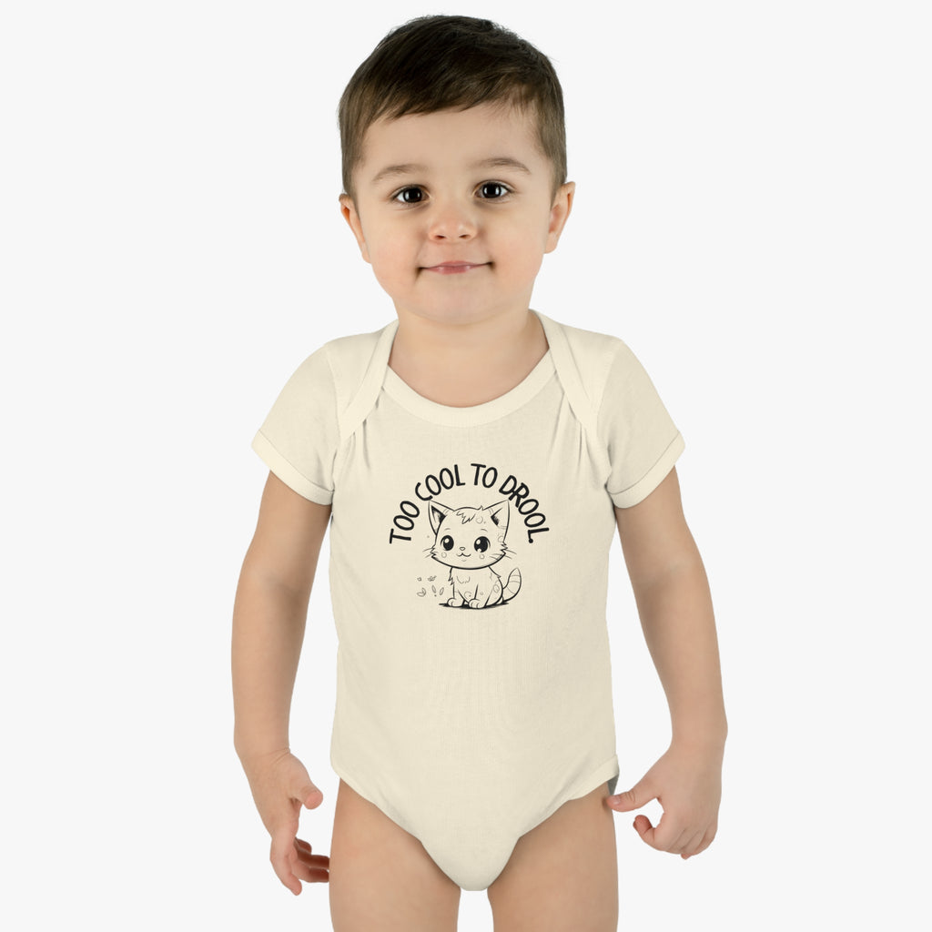Too Cool To Drool Infant Baby Rib Bodysuit