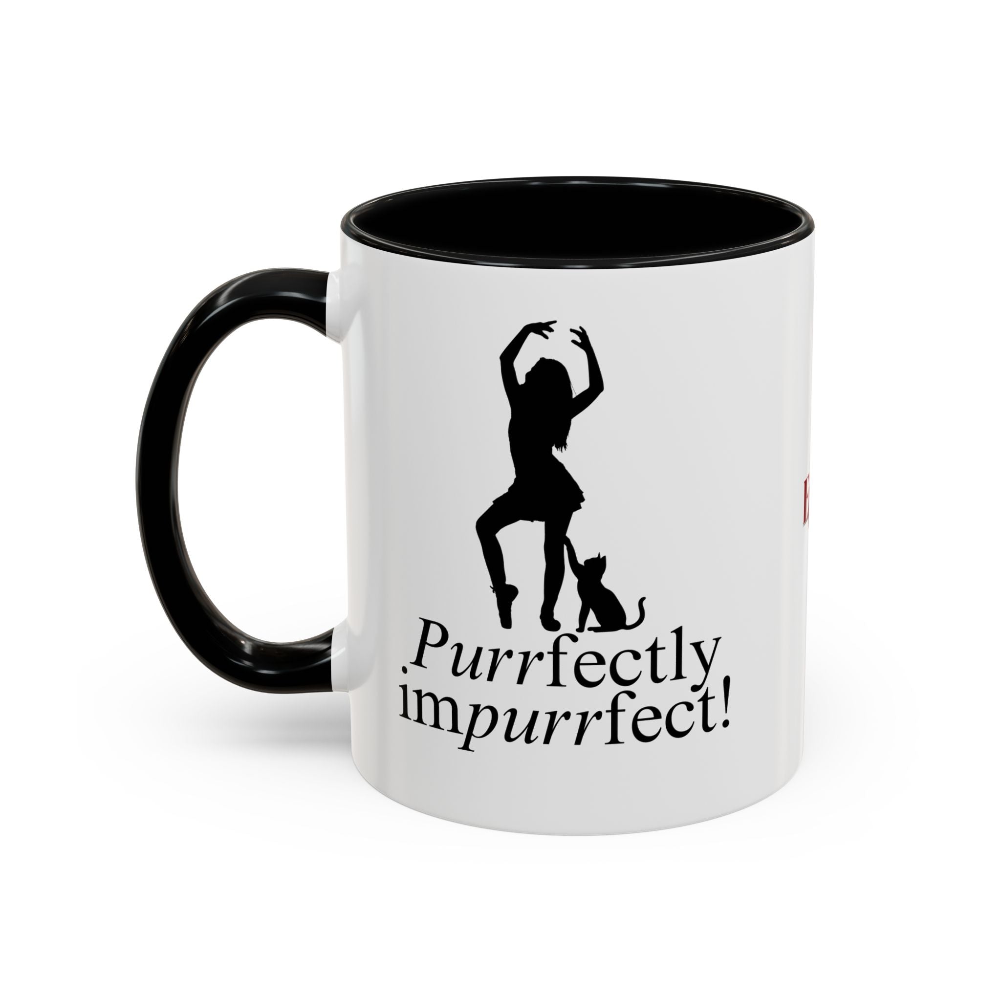 Photo depicting the ​Purrfectly Impurrfect Accent Coffee Mug (11, 15oz) from EpiAl's Shop.