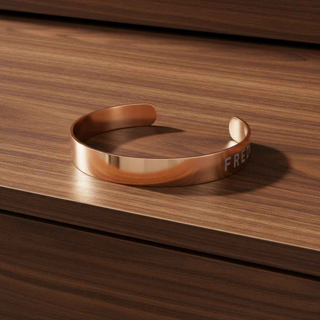 Engraved Freedom Cuff Bracelet - Inspirational Jewelry for Self-Expression