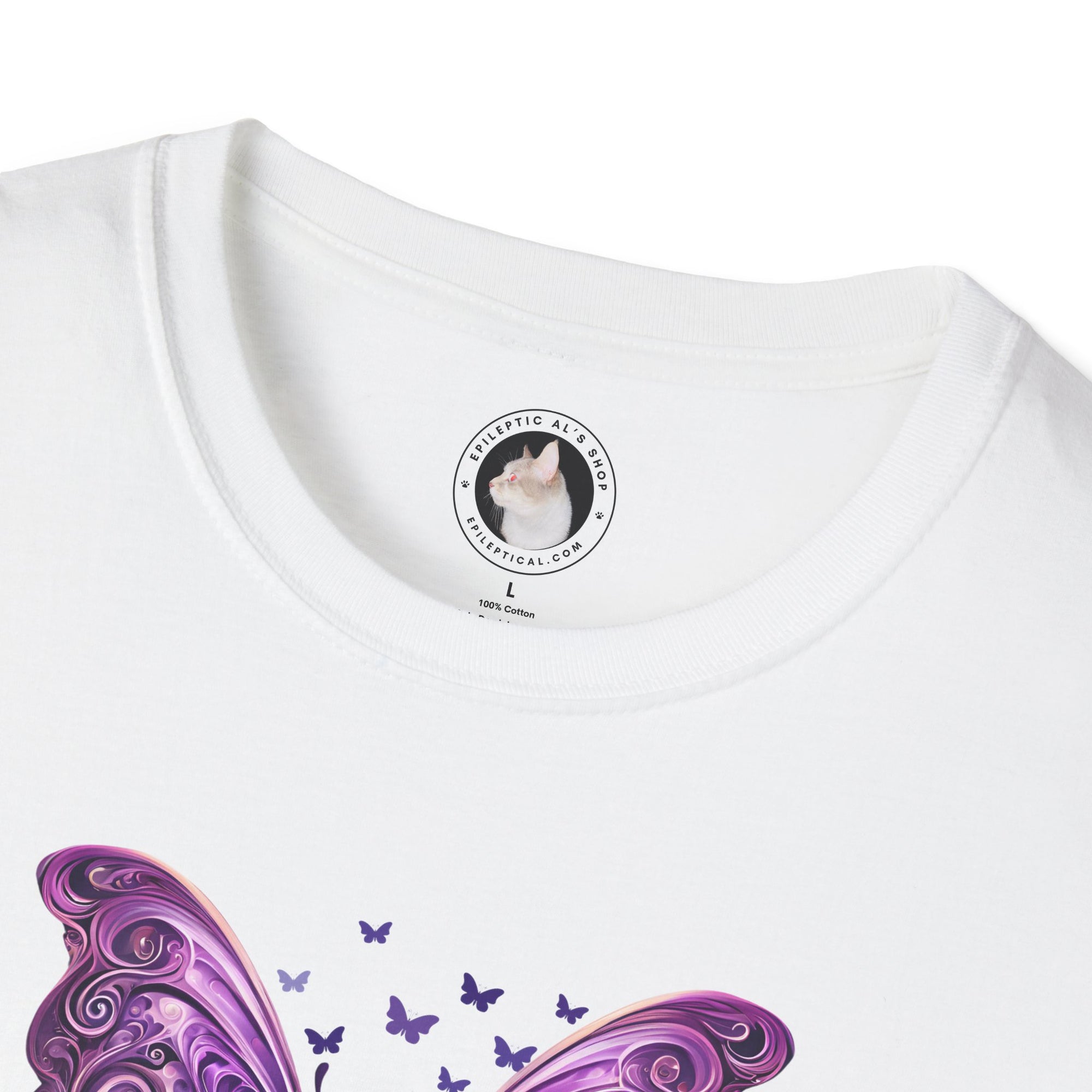 Epilepsy Butterfly Unisex Softstyle T - Shirt - T - Shirt - Epileptic Al’s Shop