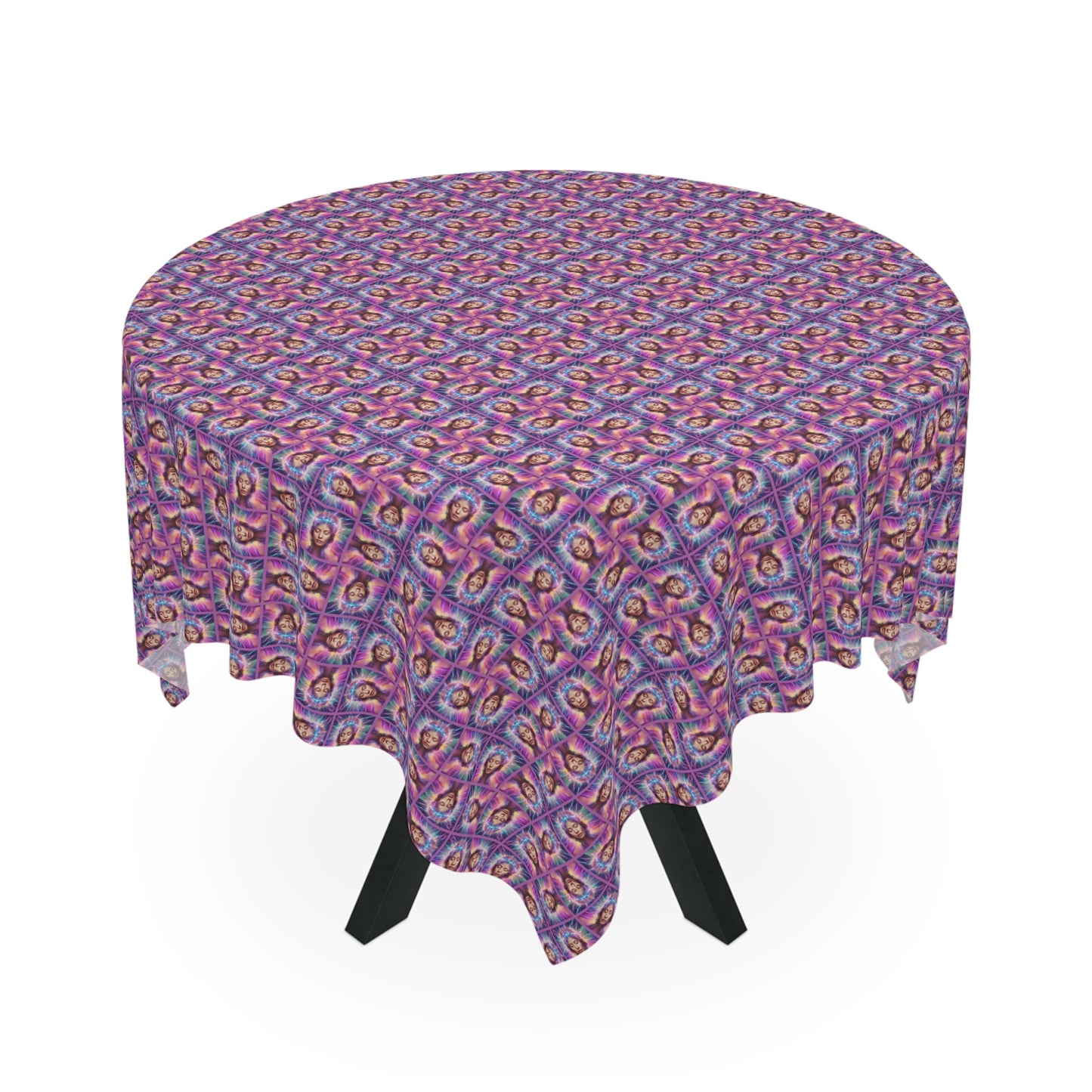 Colorful Brain Epilepsy Awareness Tablecloth