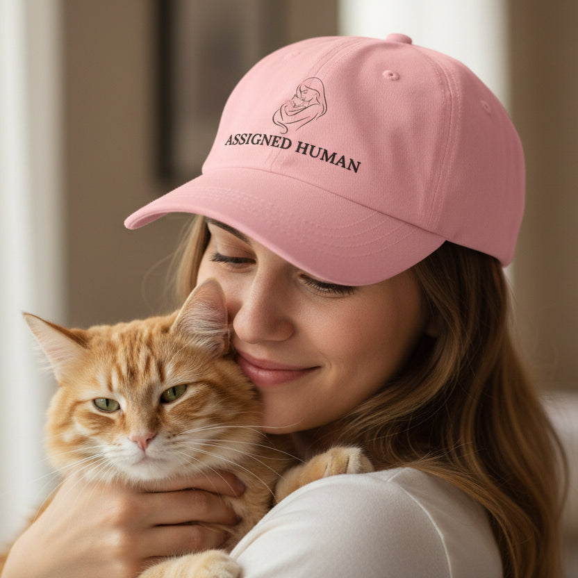Assigned Human Dad Hat – Soft Cotton Adjustable Cap