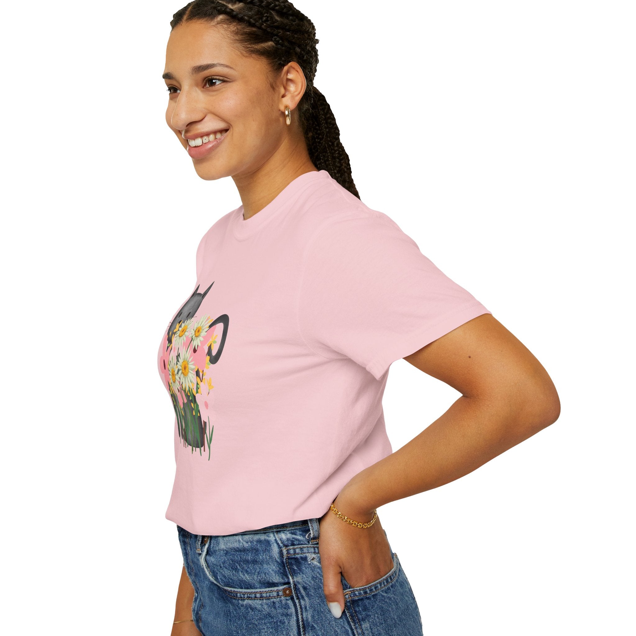 Women’s Floral Cat T-Shirt
