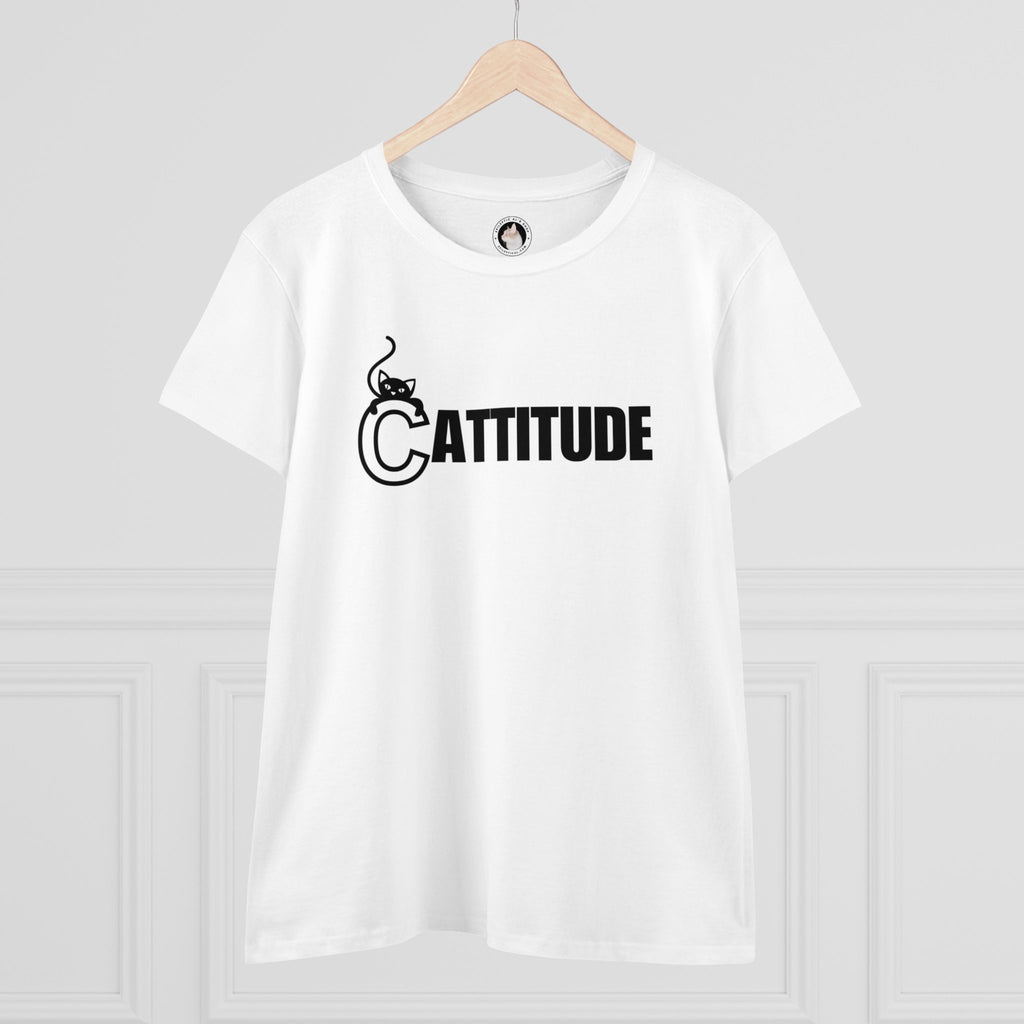 Cattitude Women's Midweight Cotton Tee - T - Shirt - Epileptic Al’s Shop