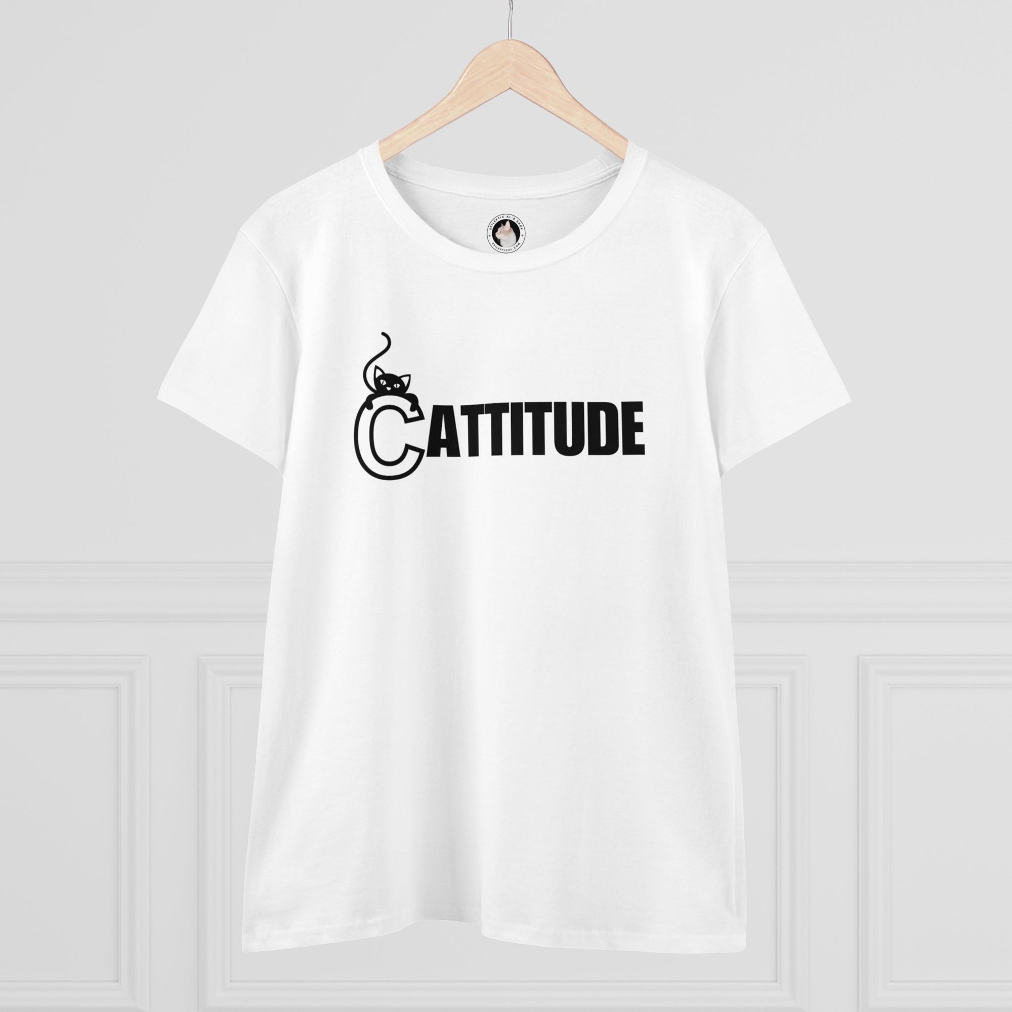 Cattitude Women's Midweight Cotton Tee - T - Shirt - Epileptic Al’s Shop