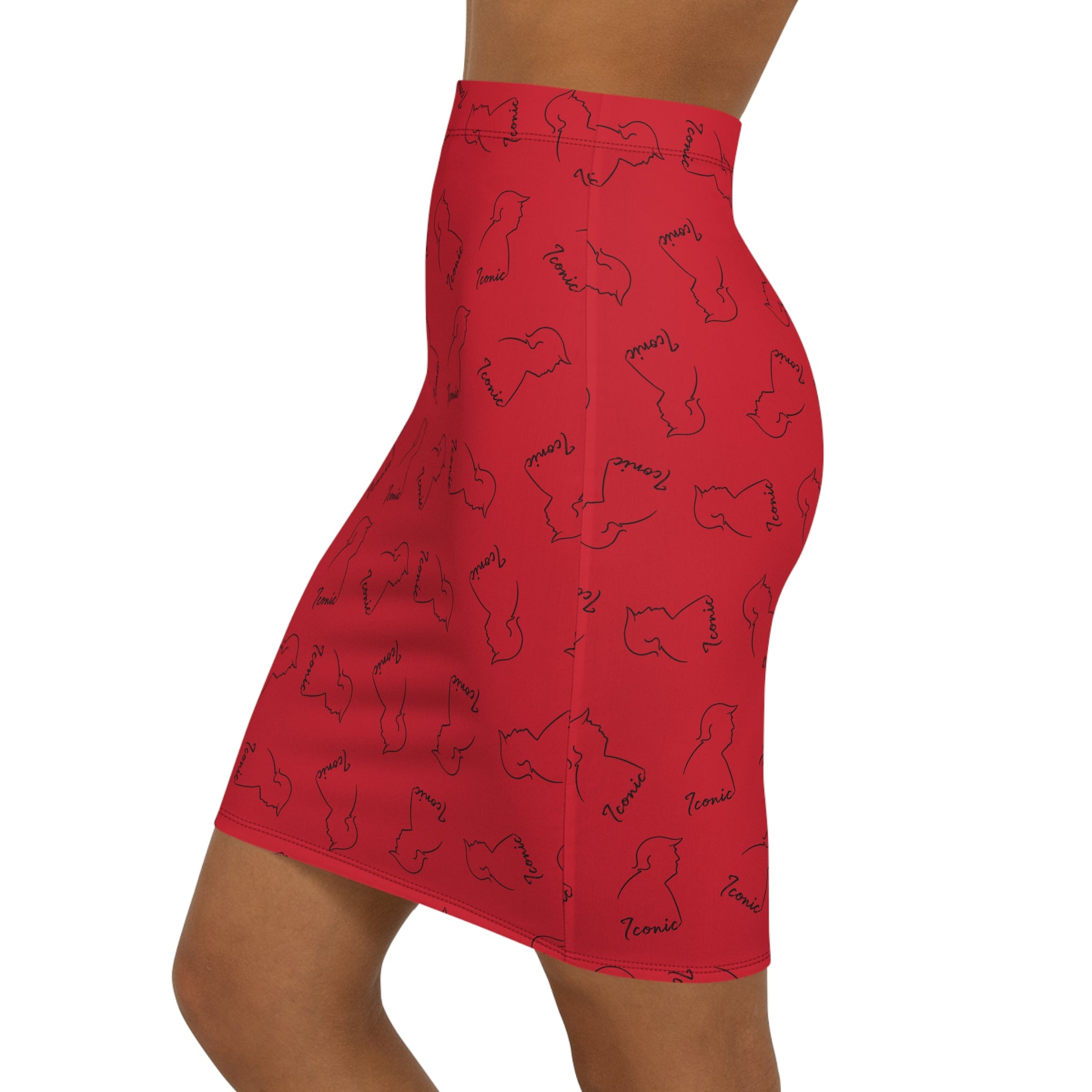 Iconic Silhouette Pencil Skirt — Political Parody Edition