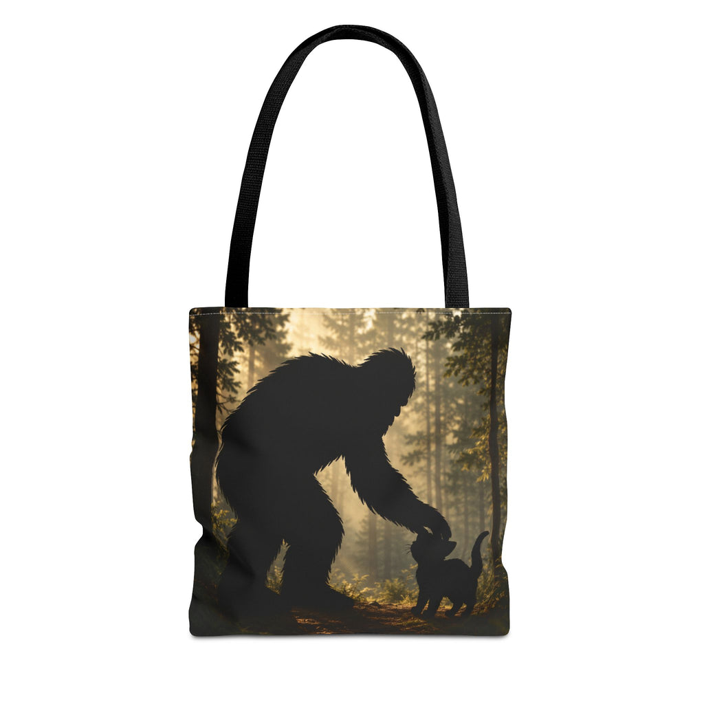 The Cat Saw It, Too Bigfoot & Cat Tote Bag