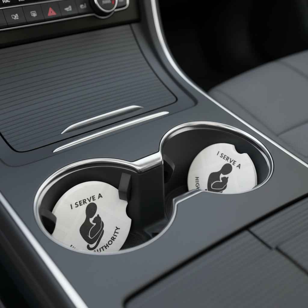Car Coaster for People Who Answer to Cats