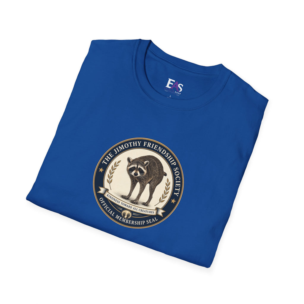 The Jimothy Friendship Society T-Shirt | Raccoon Membership Seal Tee