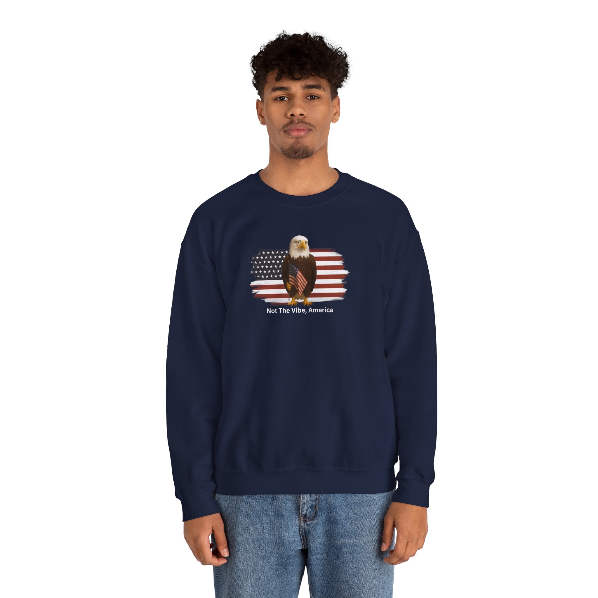 Not the Vibe, America – Political Parody Crewneck Sweatshirt