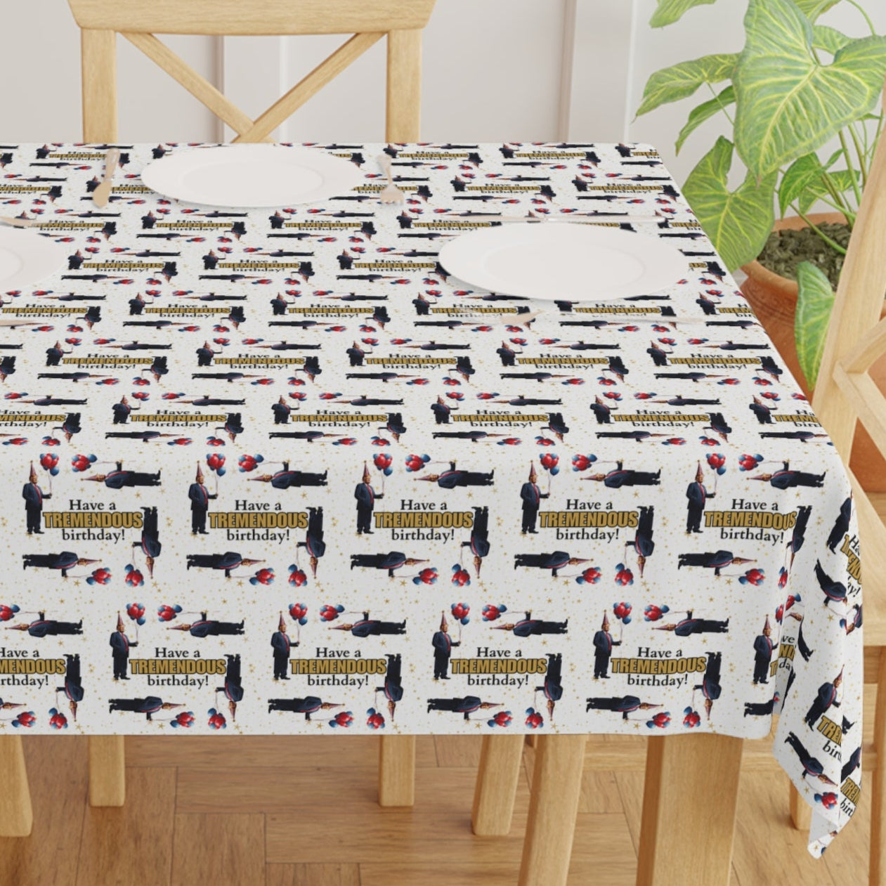 Tremendous Trump Birthday Modern Tablecloth