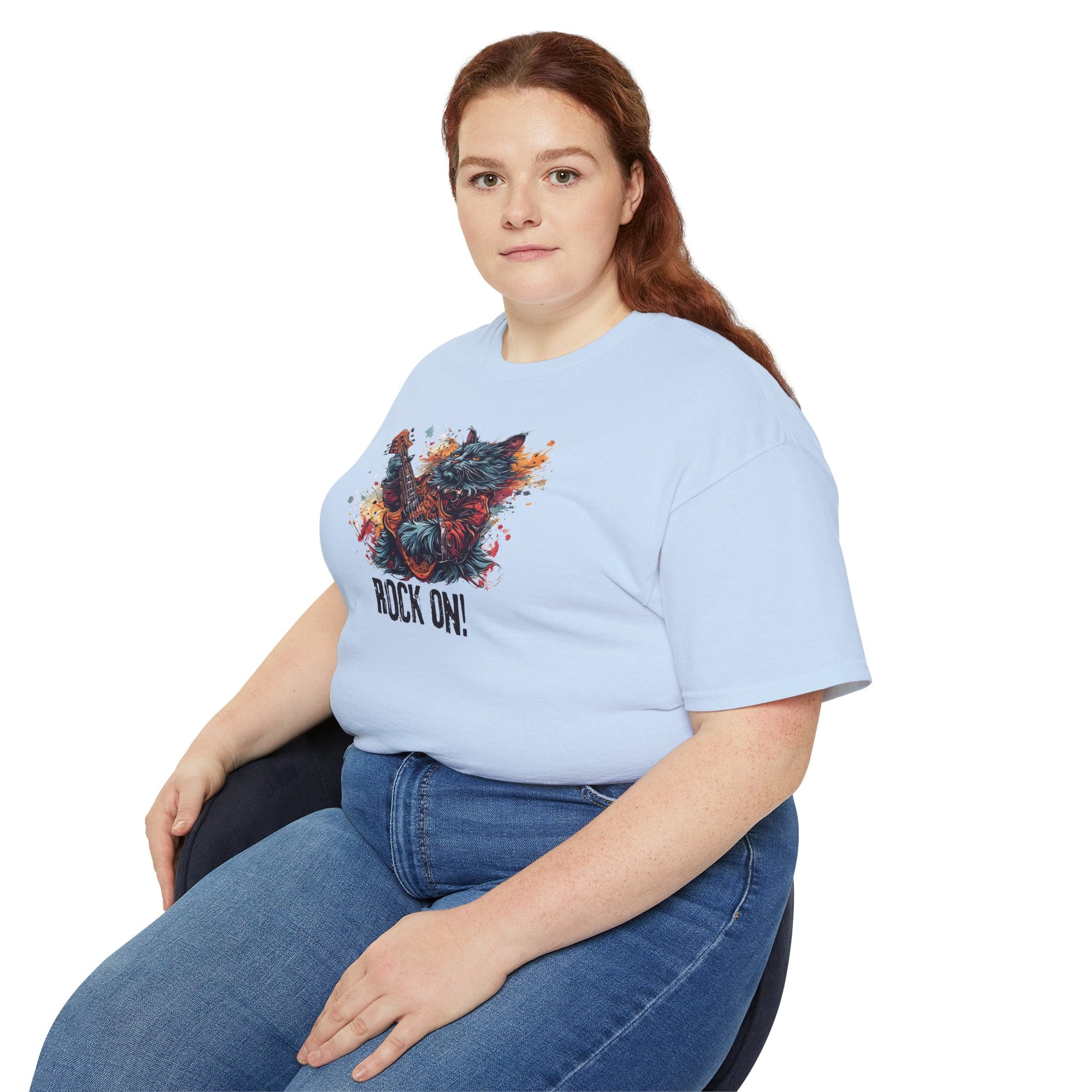 Rock On Cat Unisex Music Tee
