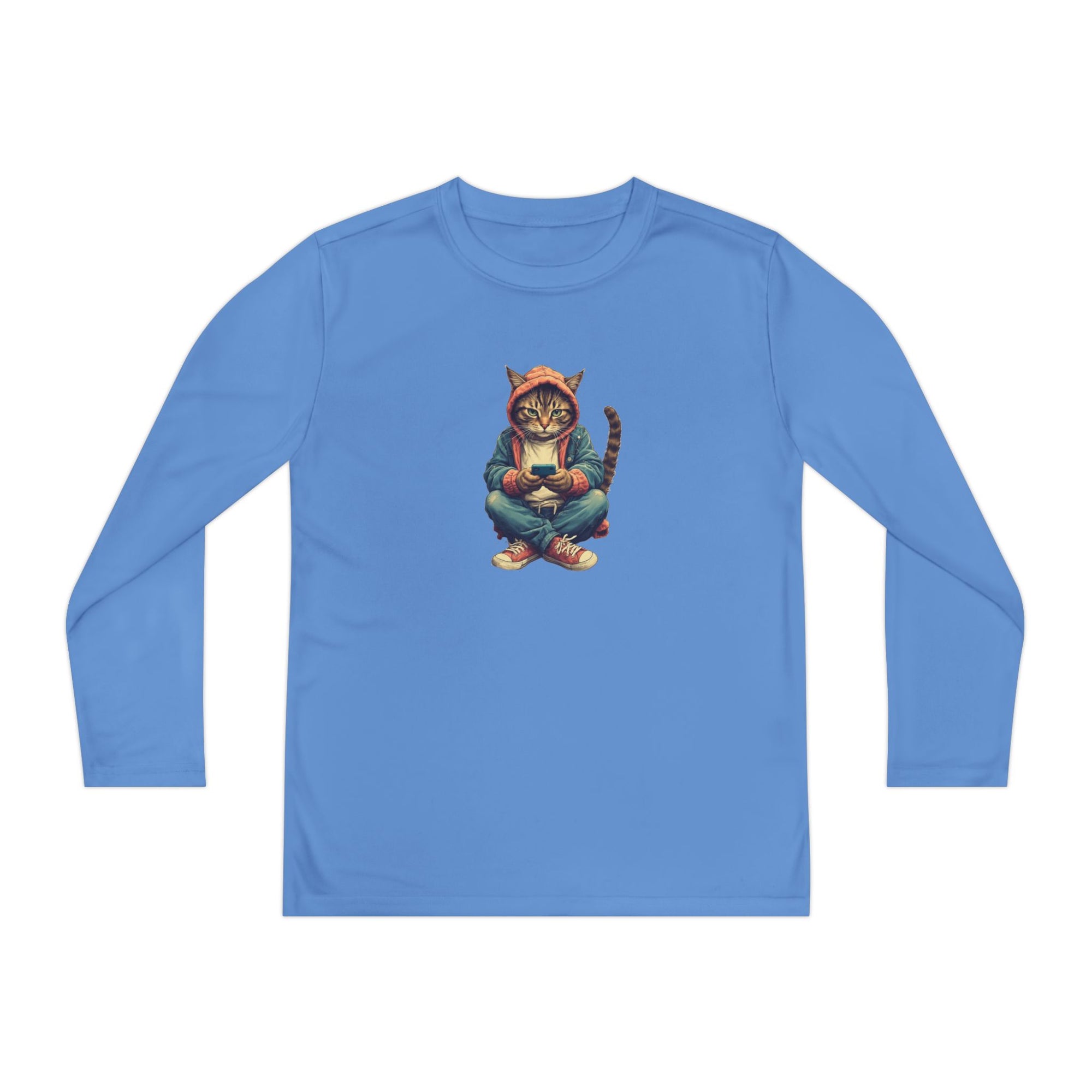 Popular Cat Lover's Youth Long Sleeve Tee, Cute Cat Apparel